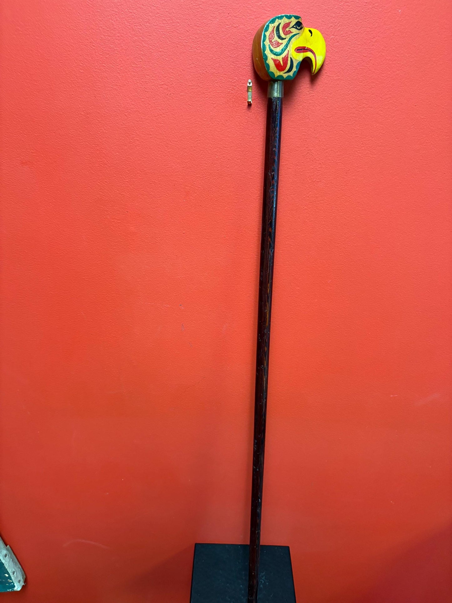 Wonderful 37 inch long African walking stick with amazing handle well carved great to use or gift