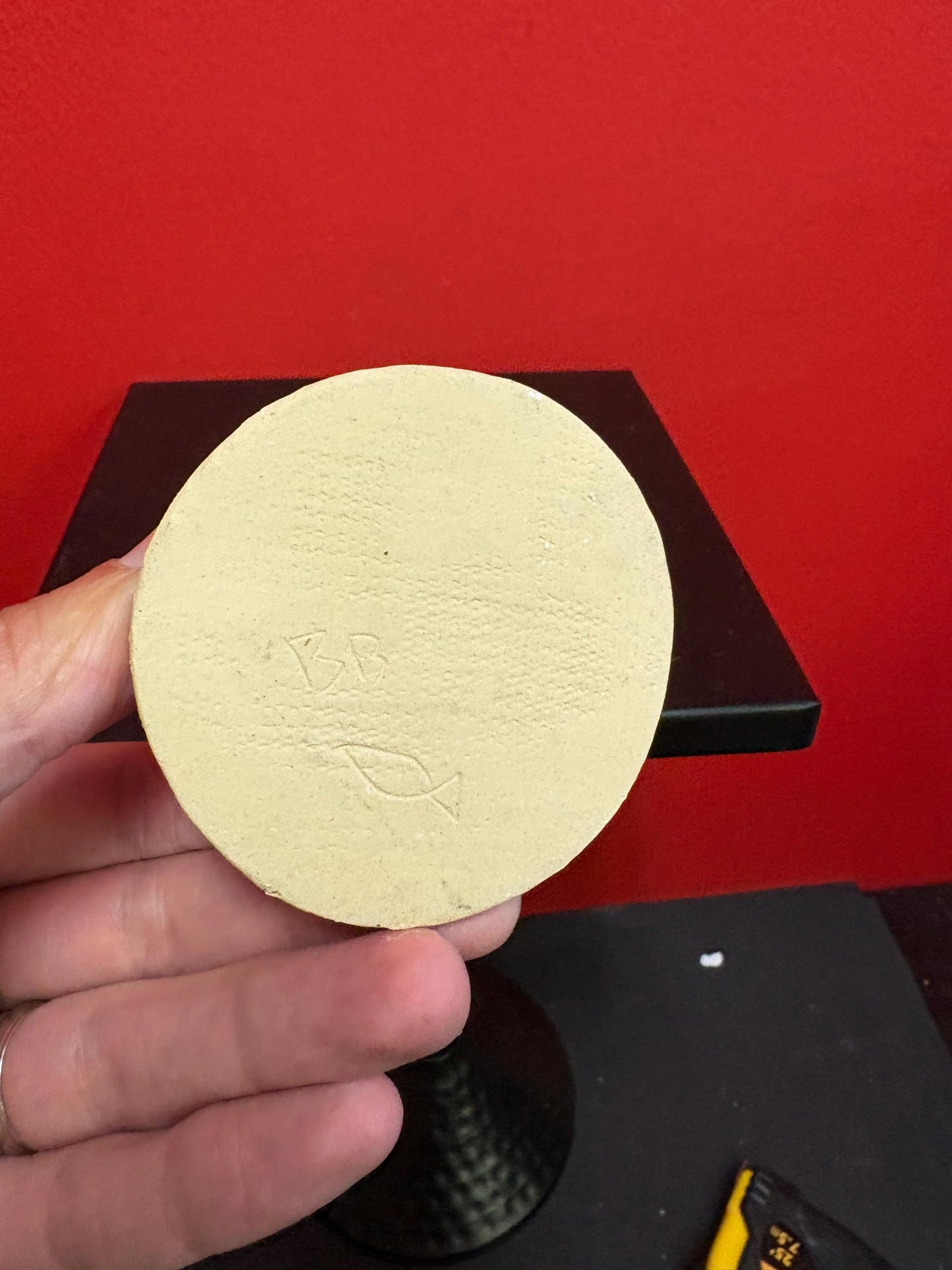 Beautiful Canadian indigenous Inuit signed clay statue of Eskimo and Inukshuk handmade  approx 3  high  perfect condition  great gift