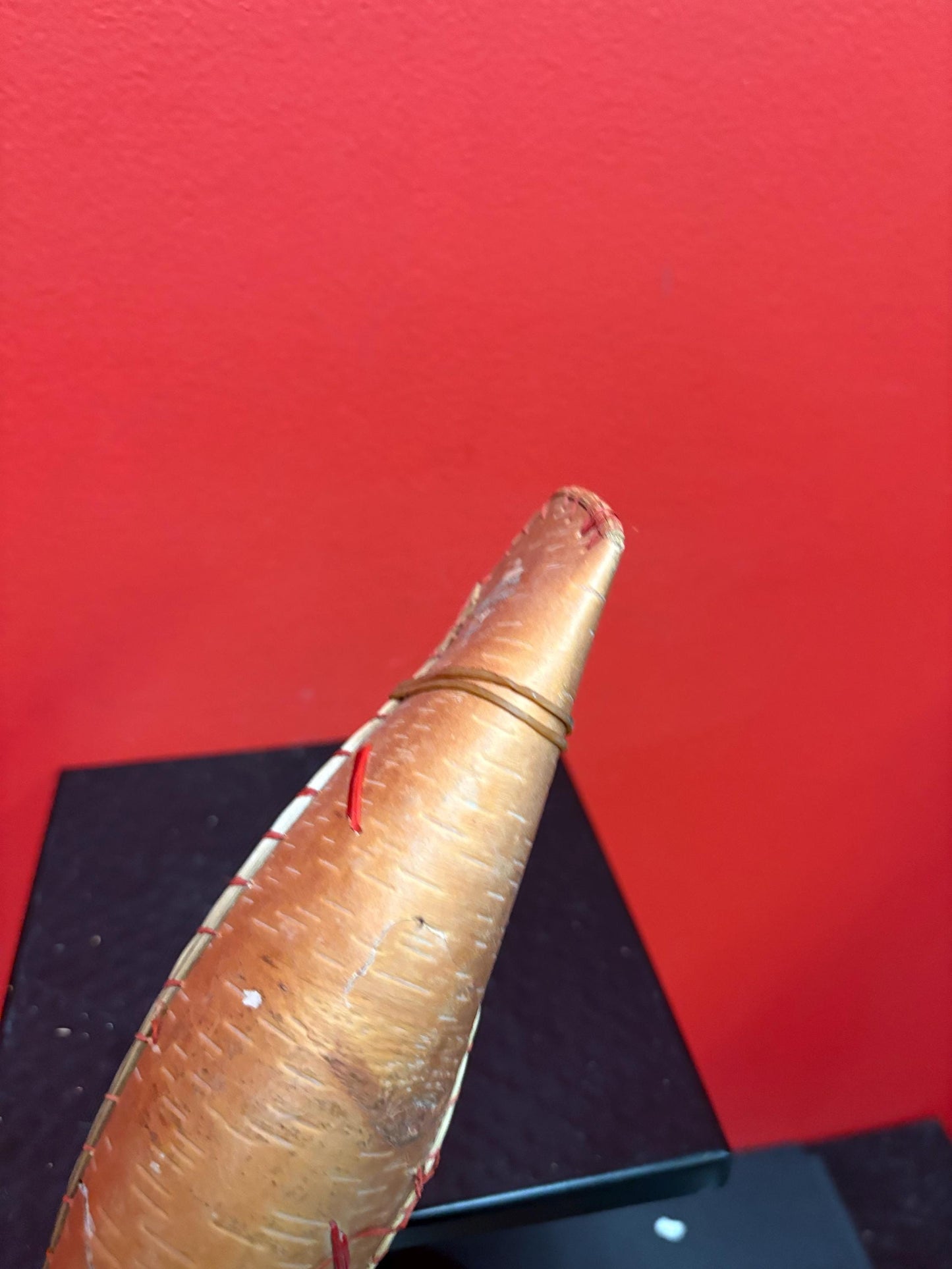 Indigenous first Nations 9 inch cedar bark canoe