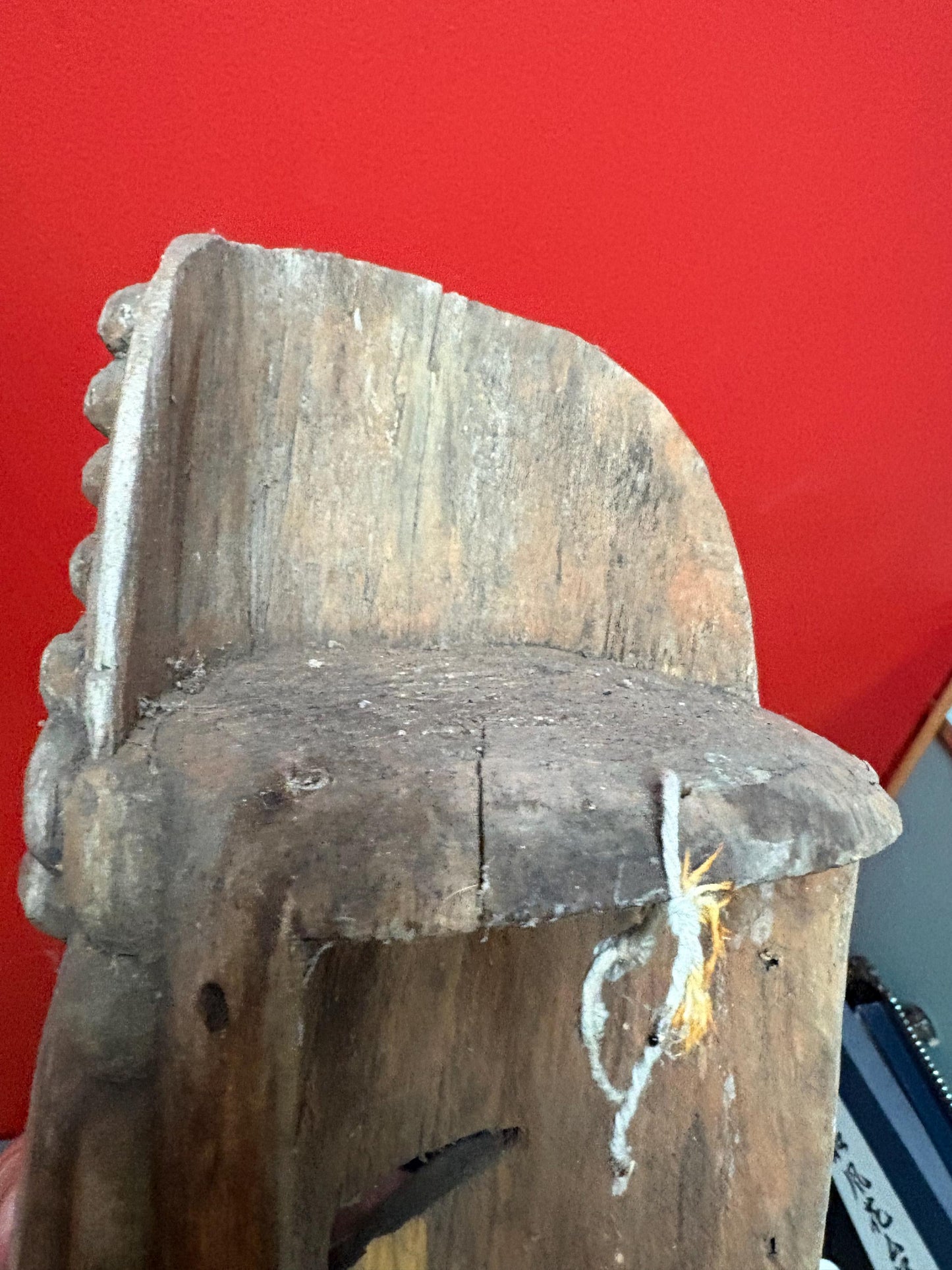 Early antique African mask some damage and 13 inches long seems ceremonial and very cool