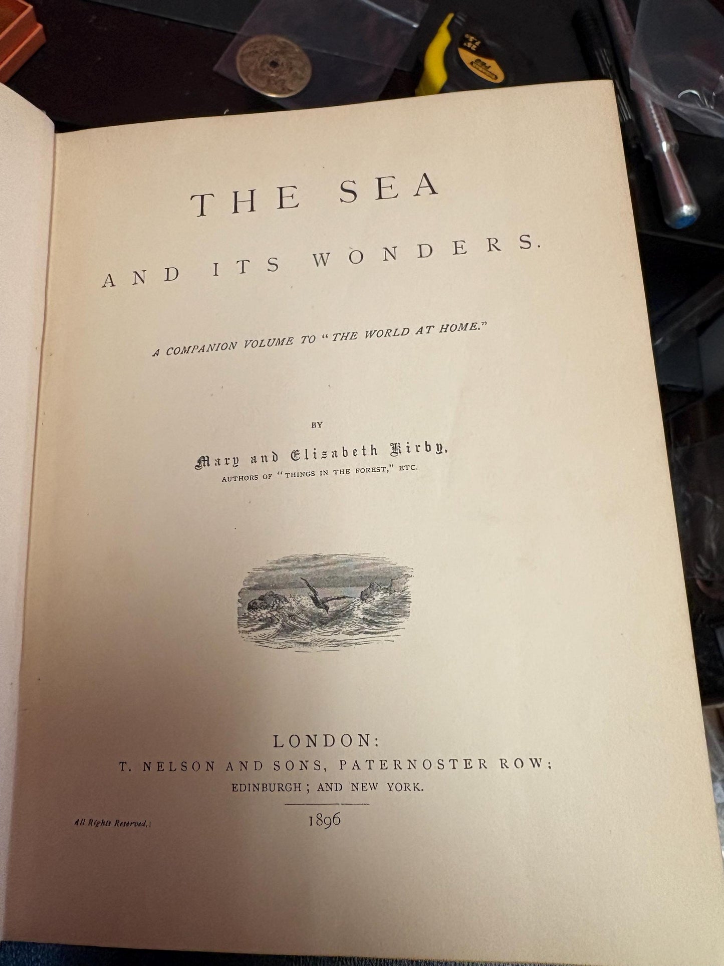 Amazing antique copy of the sea, and its wonders by Mary and Elizabeth Kirby in pretty good condition - 1896 - 304 pages - amazing gift