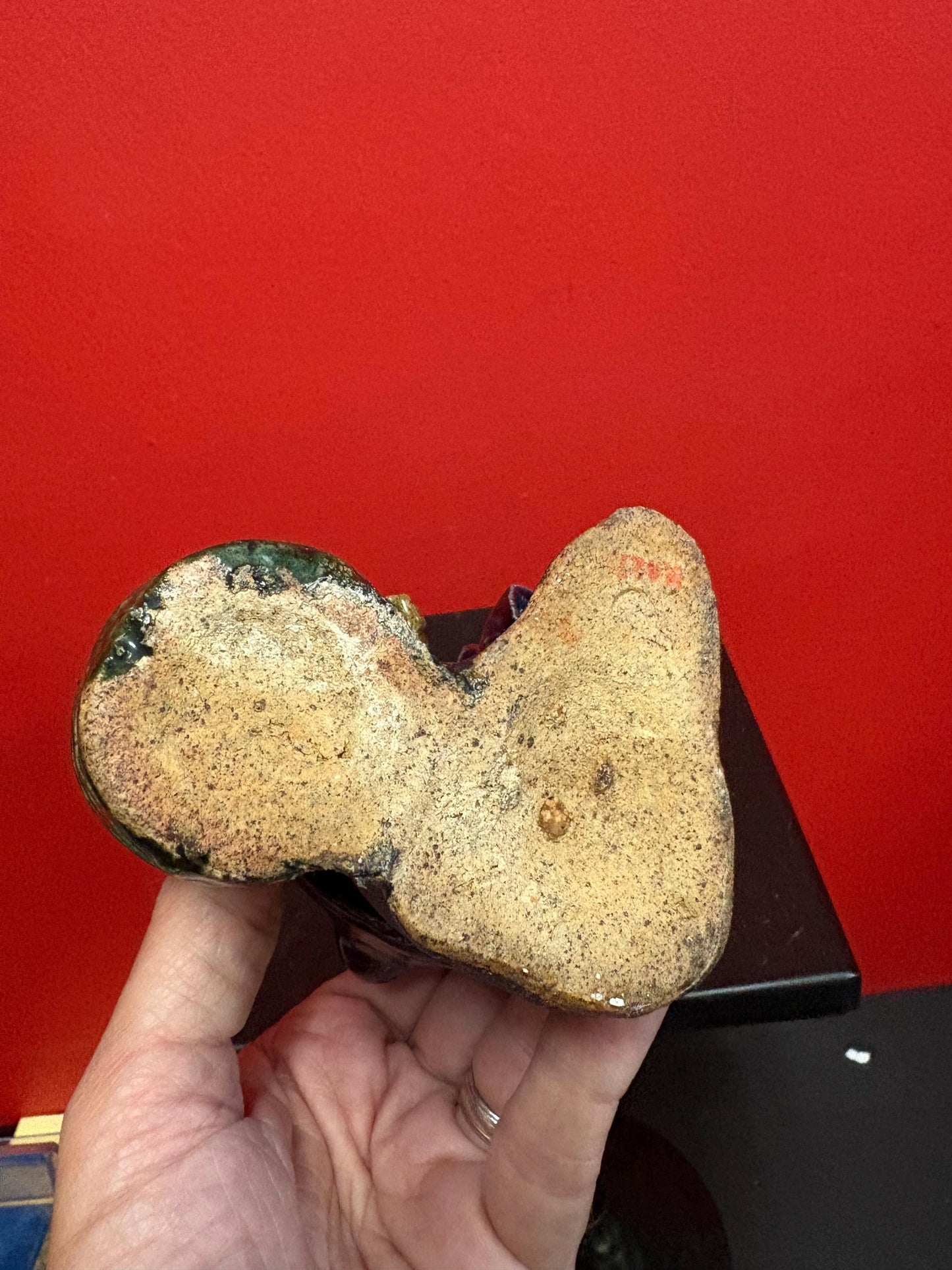 Lovely antique 5 inch tall Chinese mud man great condition - older unusual one