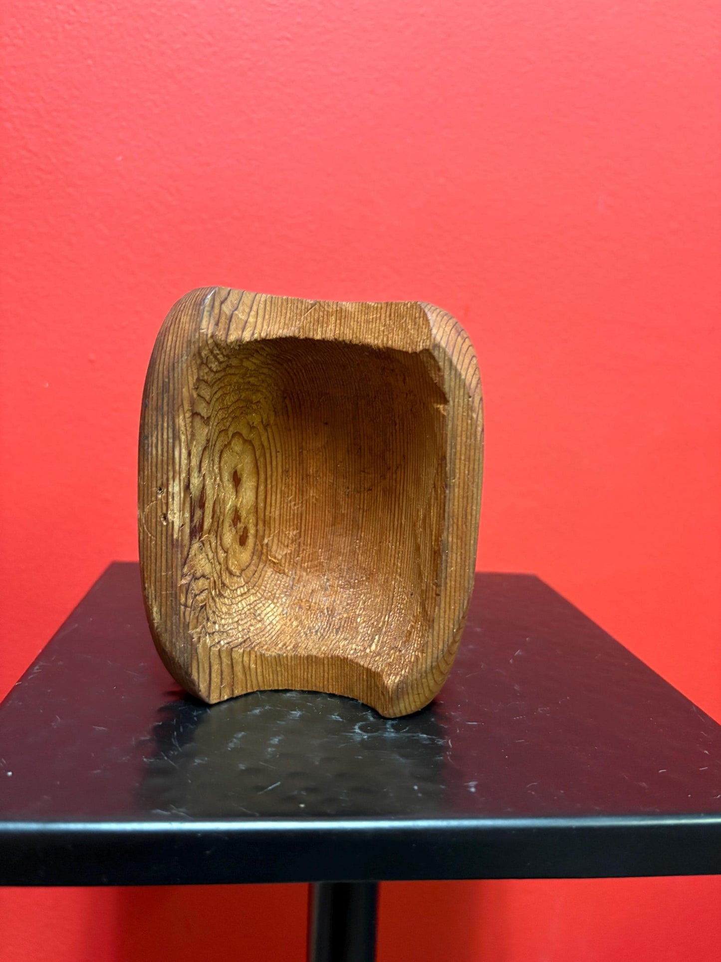 Fabulous 4 1/2 inch tall indigenous First Nations Pacific Northwest Coast polychrome painted cedar mask