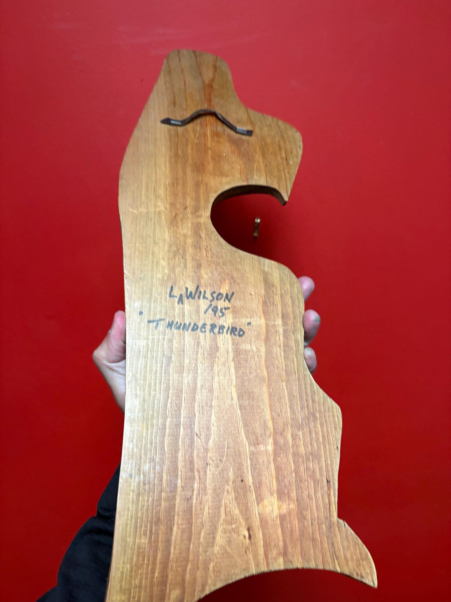 Beautiful 1990s indigenous first nations pacific north West Coast Cedar eagle plaque - 19 inches signed