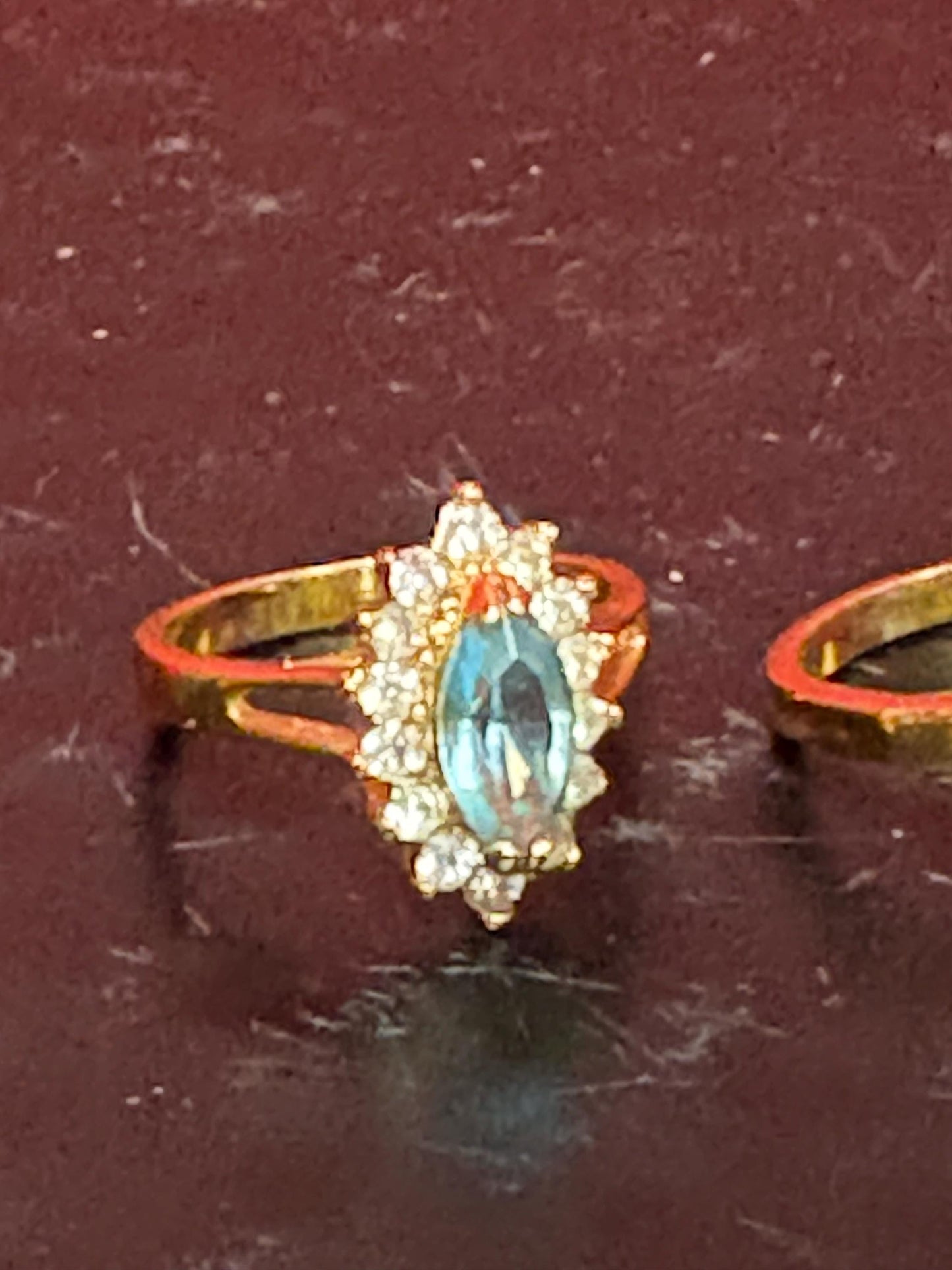 Lovely pair of size 6 gold looking costume rings