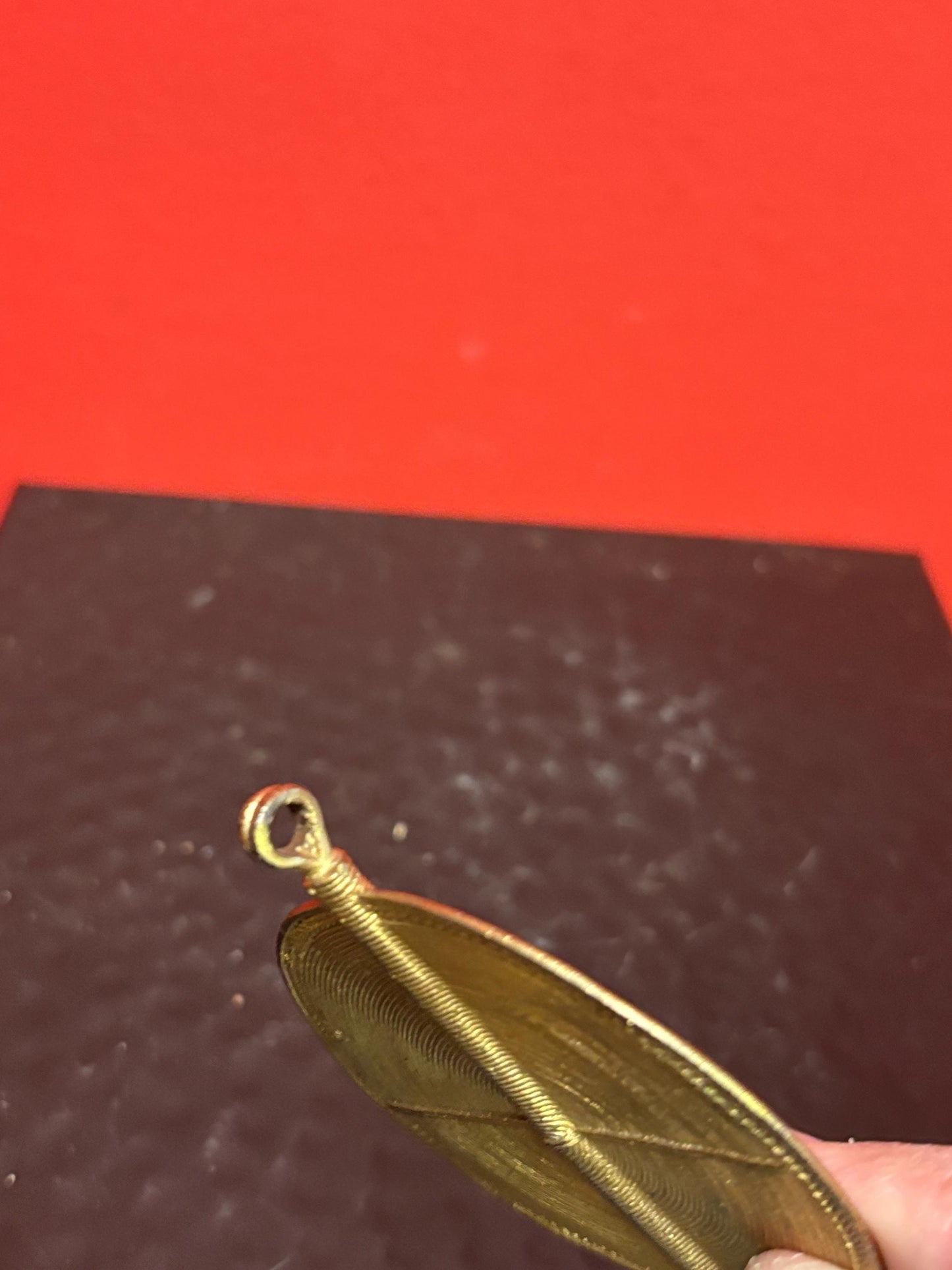 Lovely 3 inch bronze African medallion pendant - B