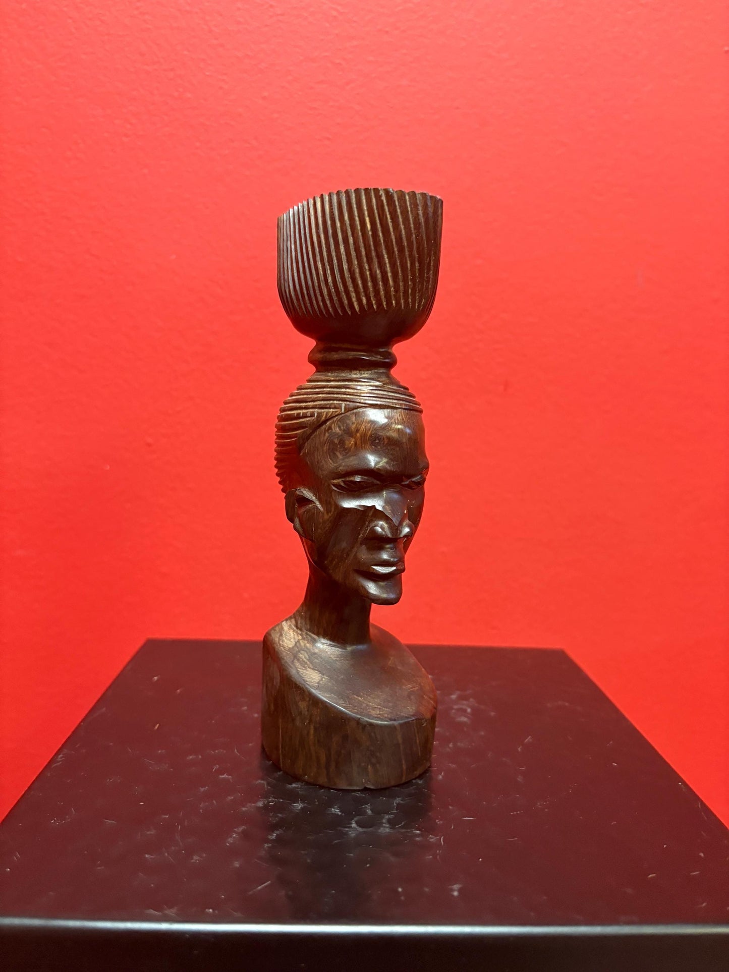 Beautiful ironwood African statue of a man heavy and nice quality 6 inches high
