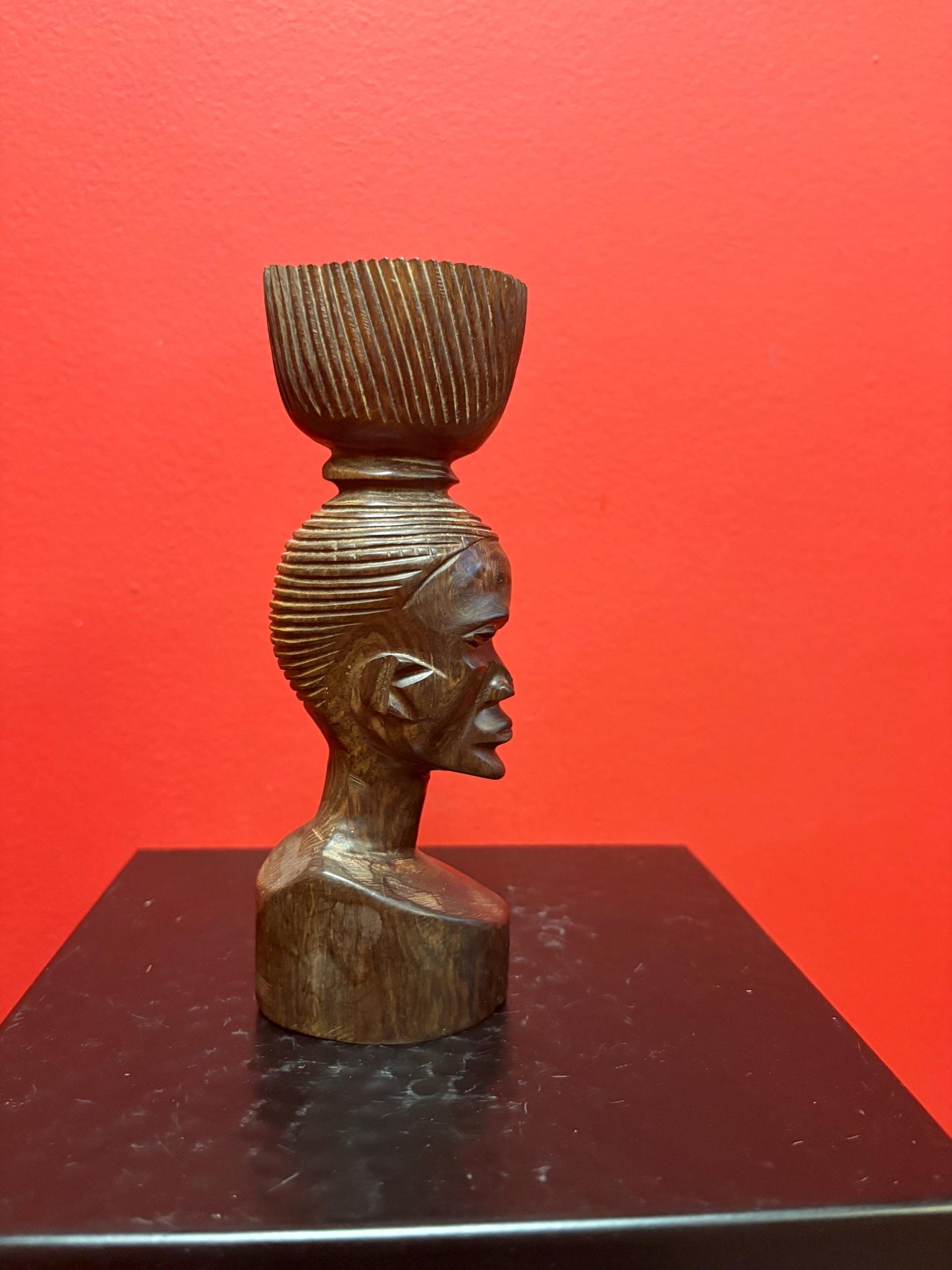 Beautiful ironwood African statue of a man heavy and nice quality 6 inches high
