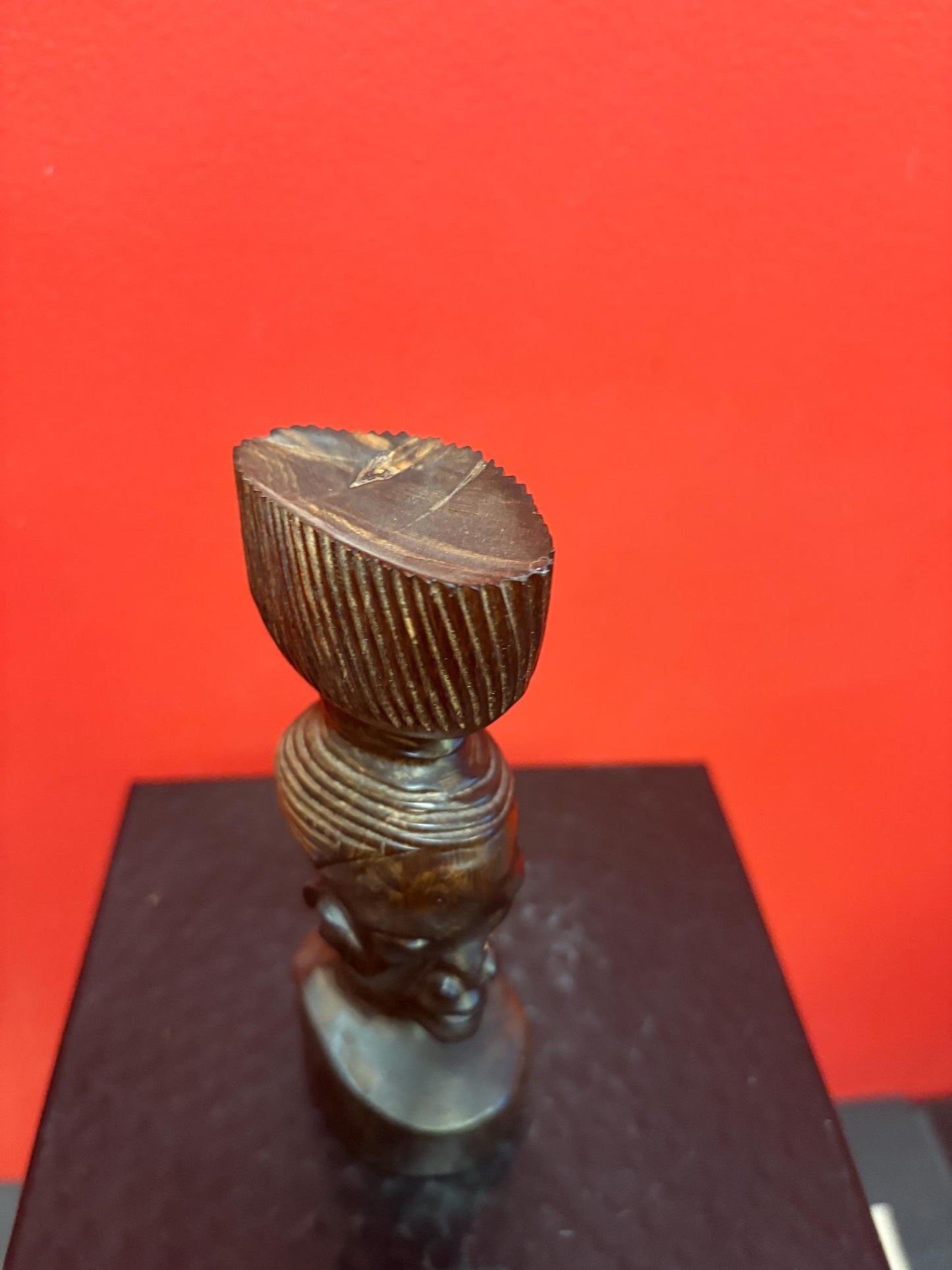 Beautiful ironwood African statue of a man heavy and nice quality 6 inches high