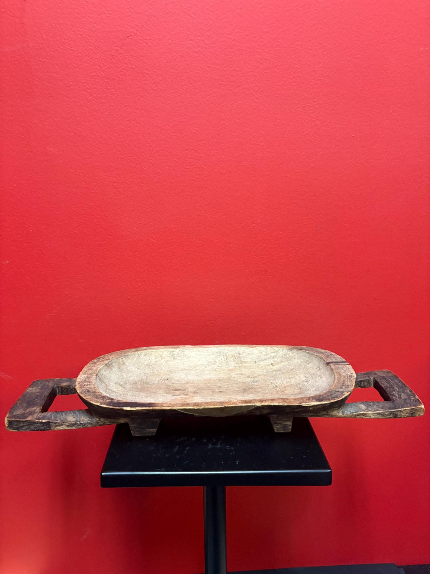 Beautiful antique African 15 x 5 1/2 wide feast bowl with amazing Patina great value