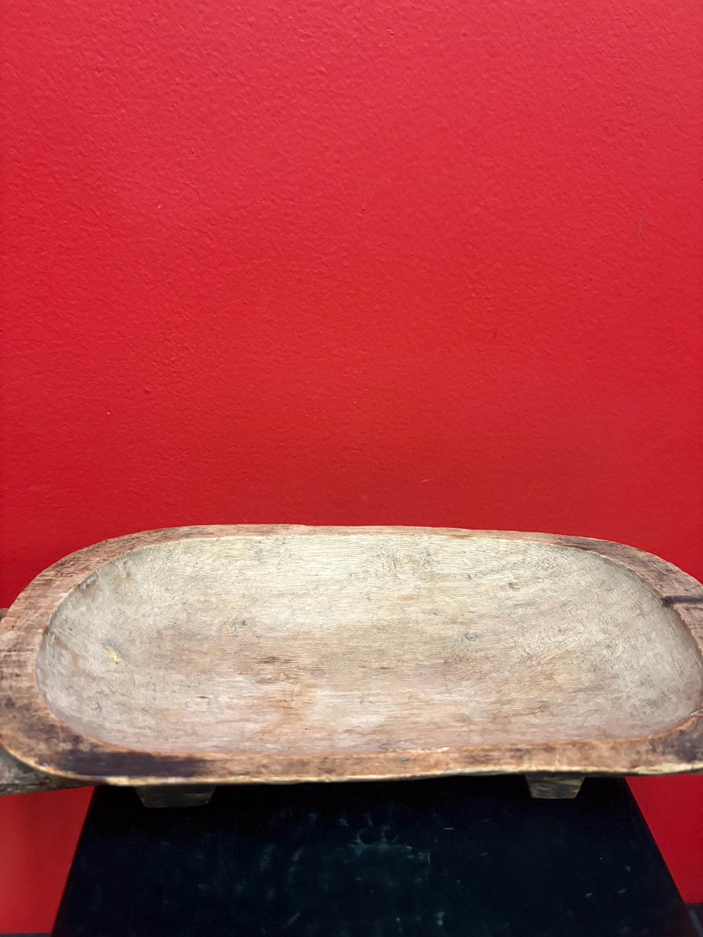 Beautiful antique African 15 x 5 1/2 wide feast bowl with amazing Patina great value