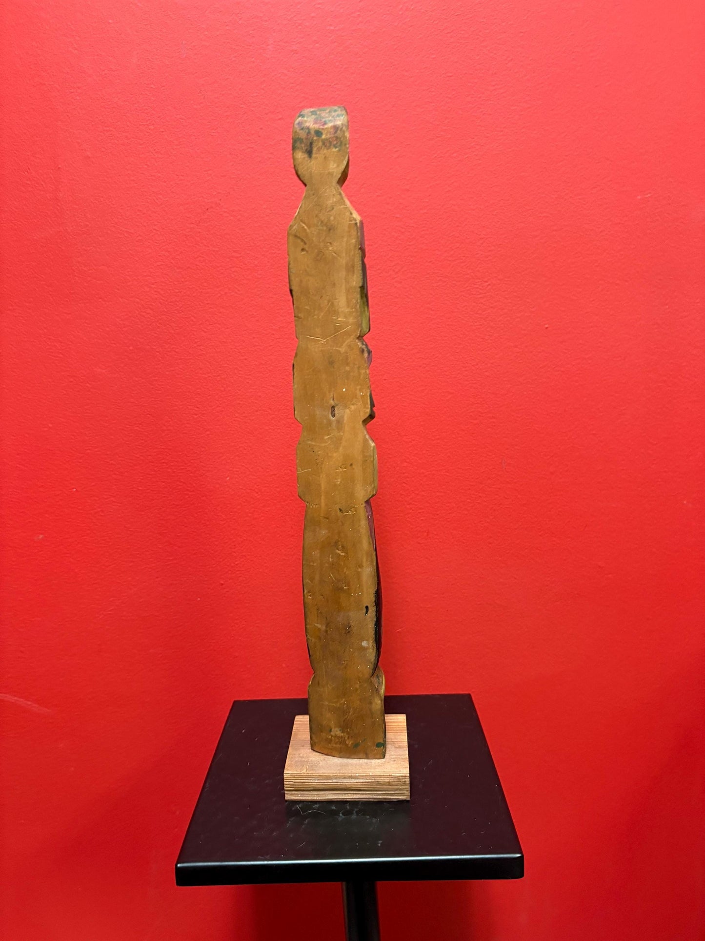 Stunning Museum quality 16 inch tall unsigned 1920s polychrome totem pole indigenous first nation Pacific Northwest Coast- small damage