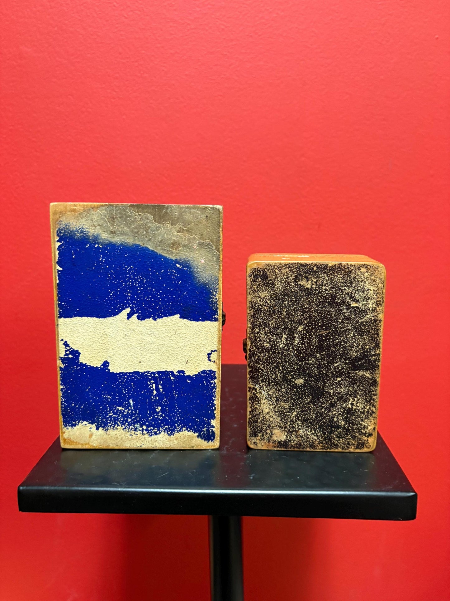 Two lovely mauchline ware English boxes see photos price for both 4 and 5 inches long