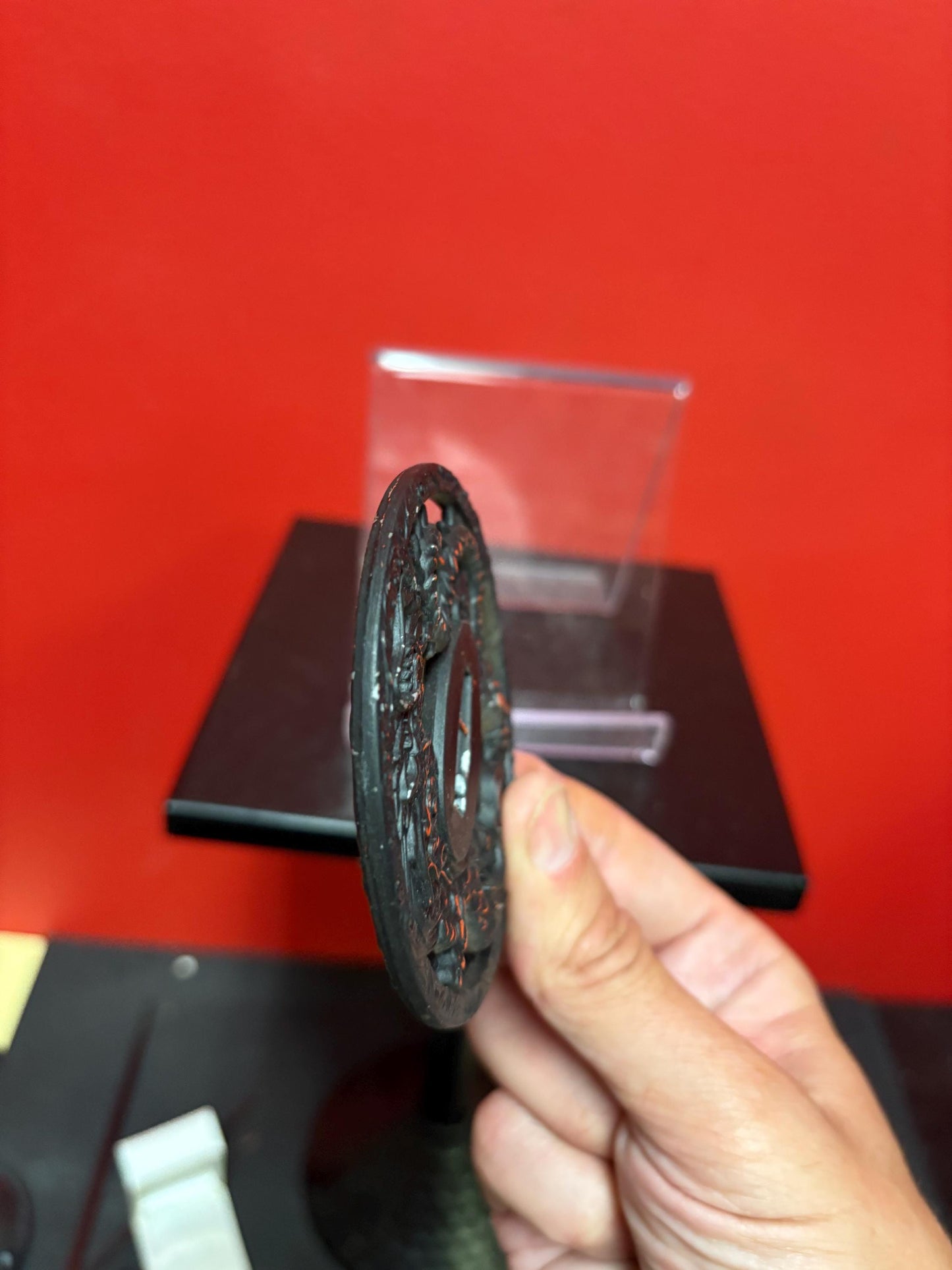 Beautiful Japanese samurai old metal tsuba - see photos for condition approx 3 inches from major estate collection - value priced -