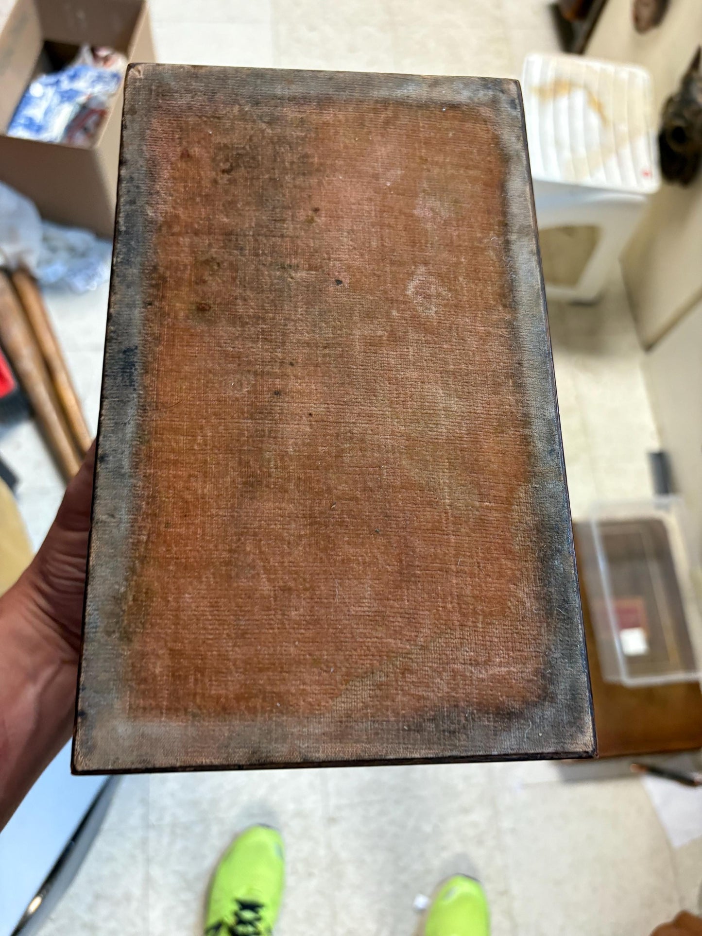 Beautiful antique walnut box 9 1/2 x 6 x 7“ high letter box nice condition many uses great gift -