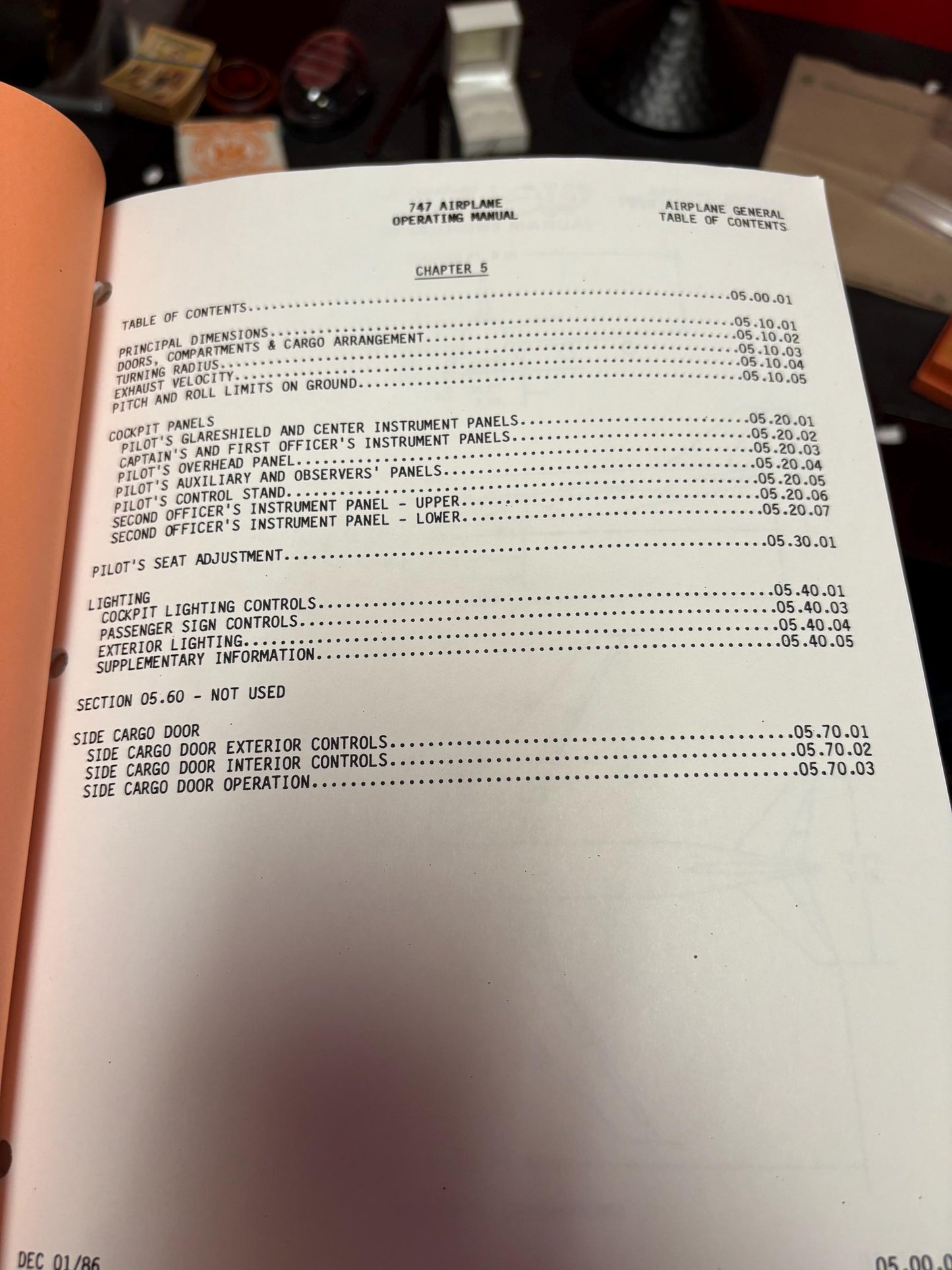 Very cool 1980s Air Canada 747 airplane operating manual good condition great gift