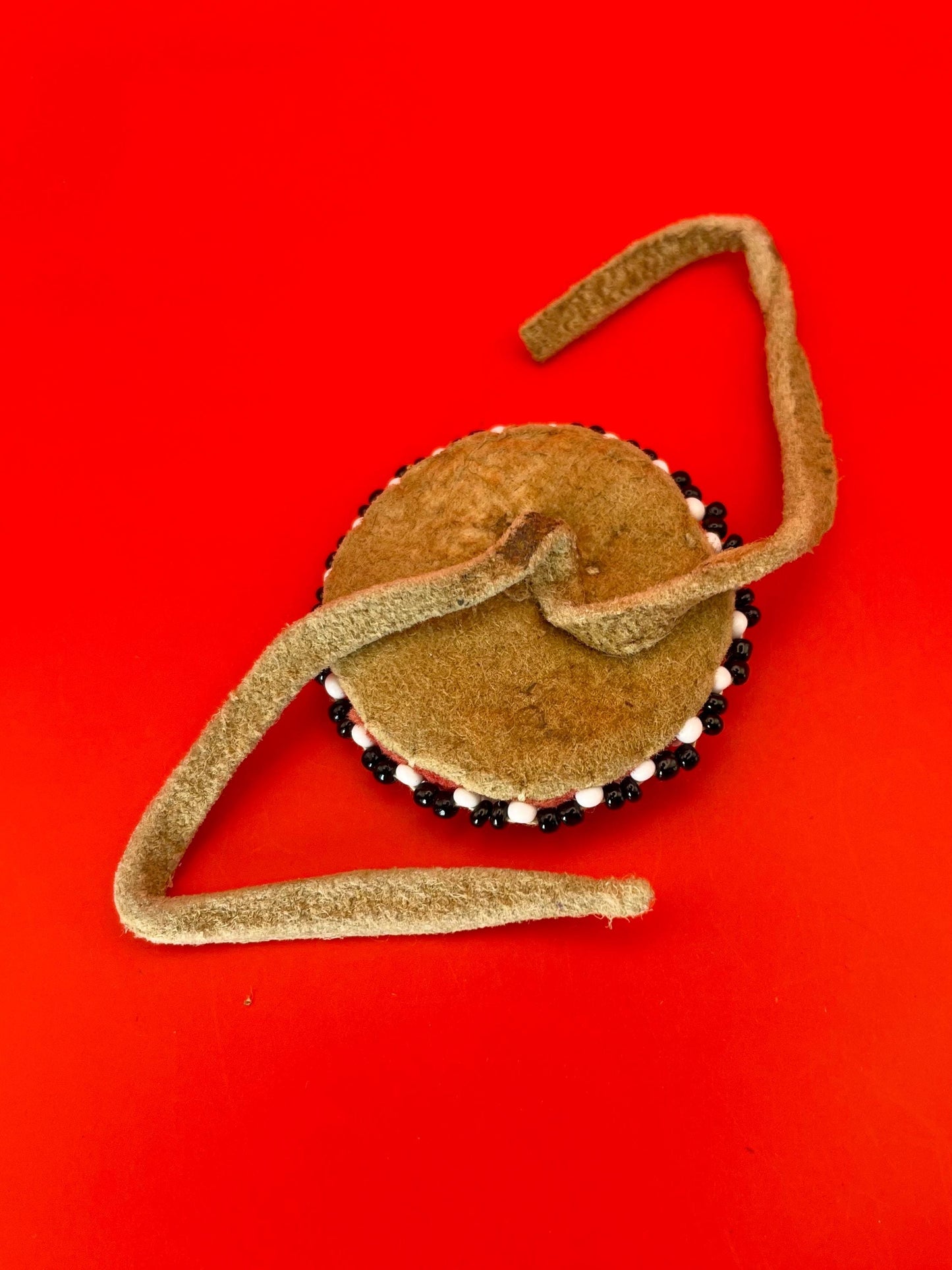 Handcrafted Indigenous First Nations Beaded Button  Eagle Design