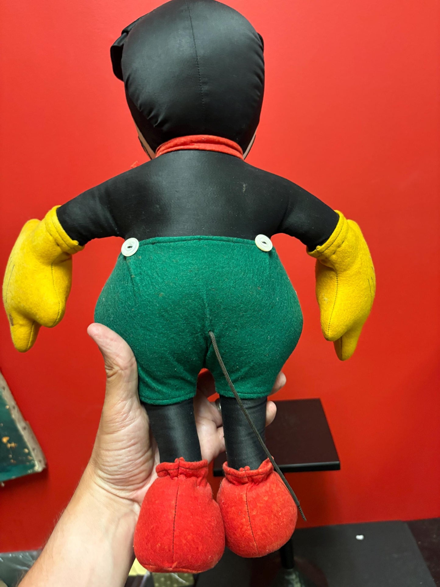 Stunning rare museum quality antique Mickey Mouse doll in almost perfect condition 21 x 13 wide - 1930s