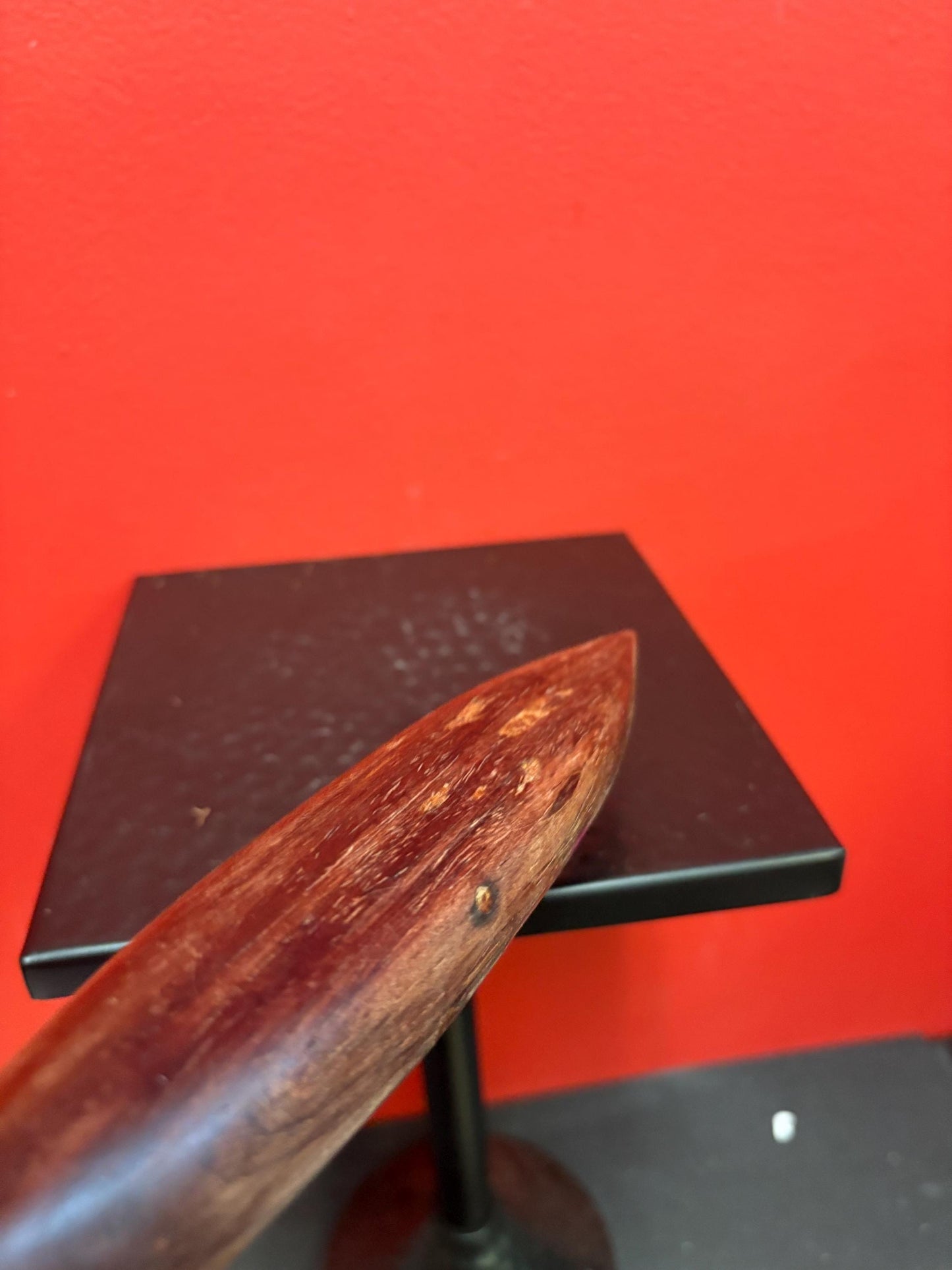 Lovely 9 inch  indigenous wooden model  canoe  simple and elegant