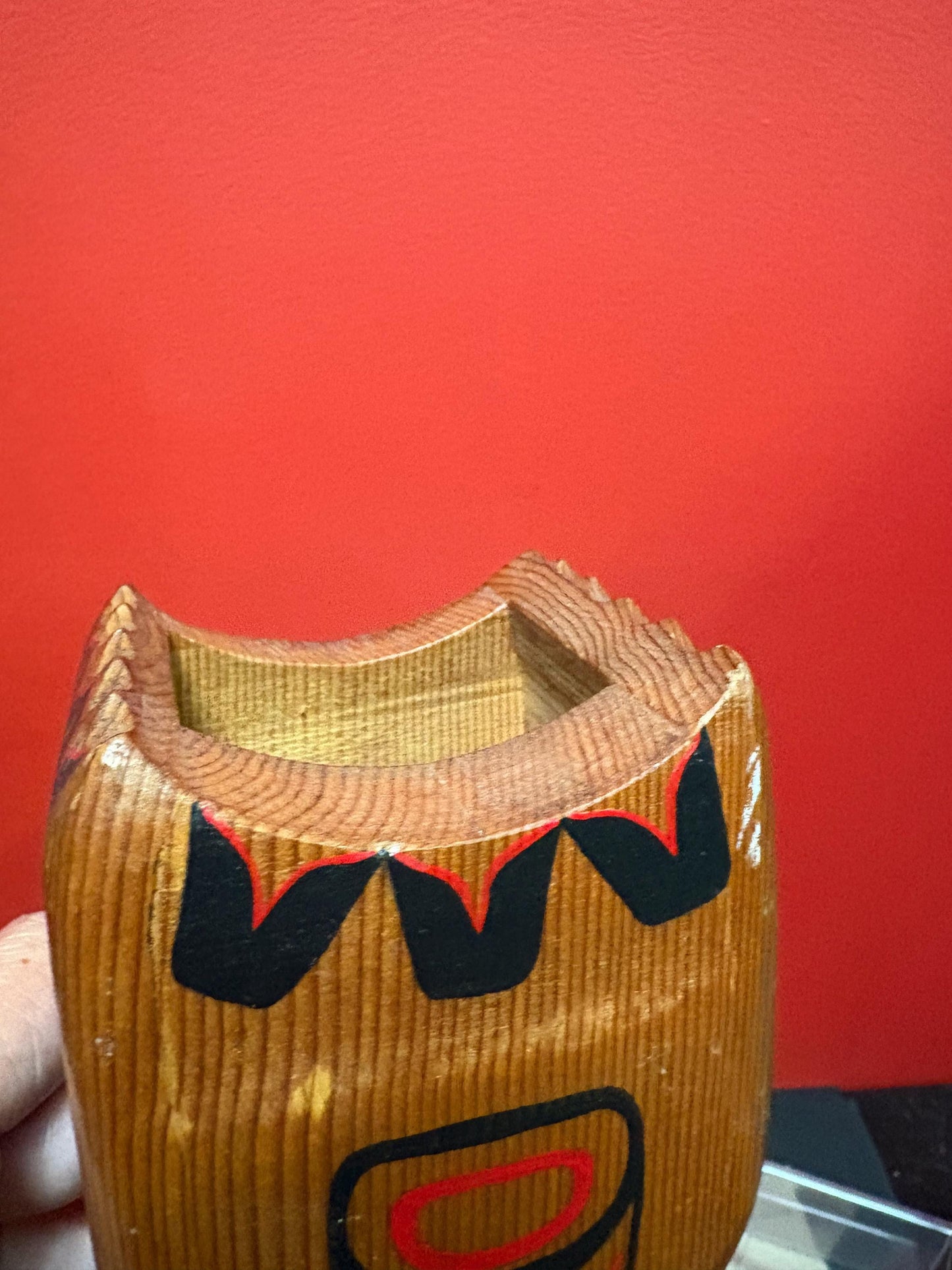 Indigenous first nation Pacific West Coast vintage chalice  8 inches tall and super Unusual  unsigned