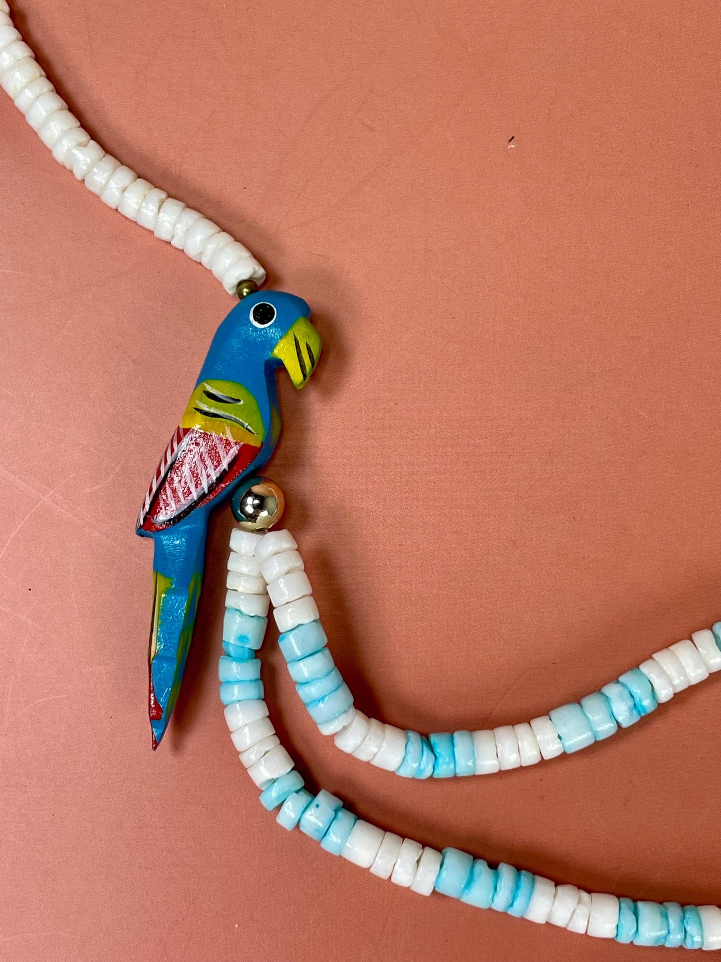 Coastal Shell And Parrot Necklace