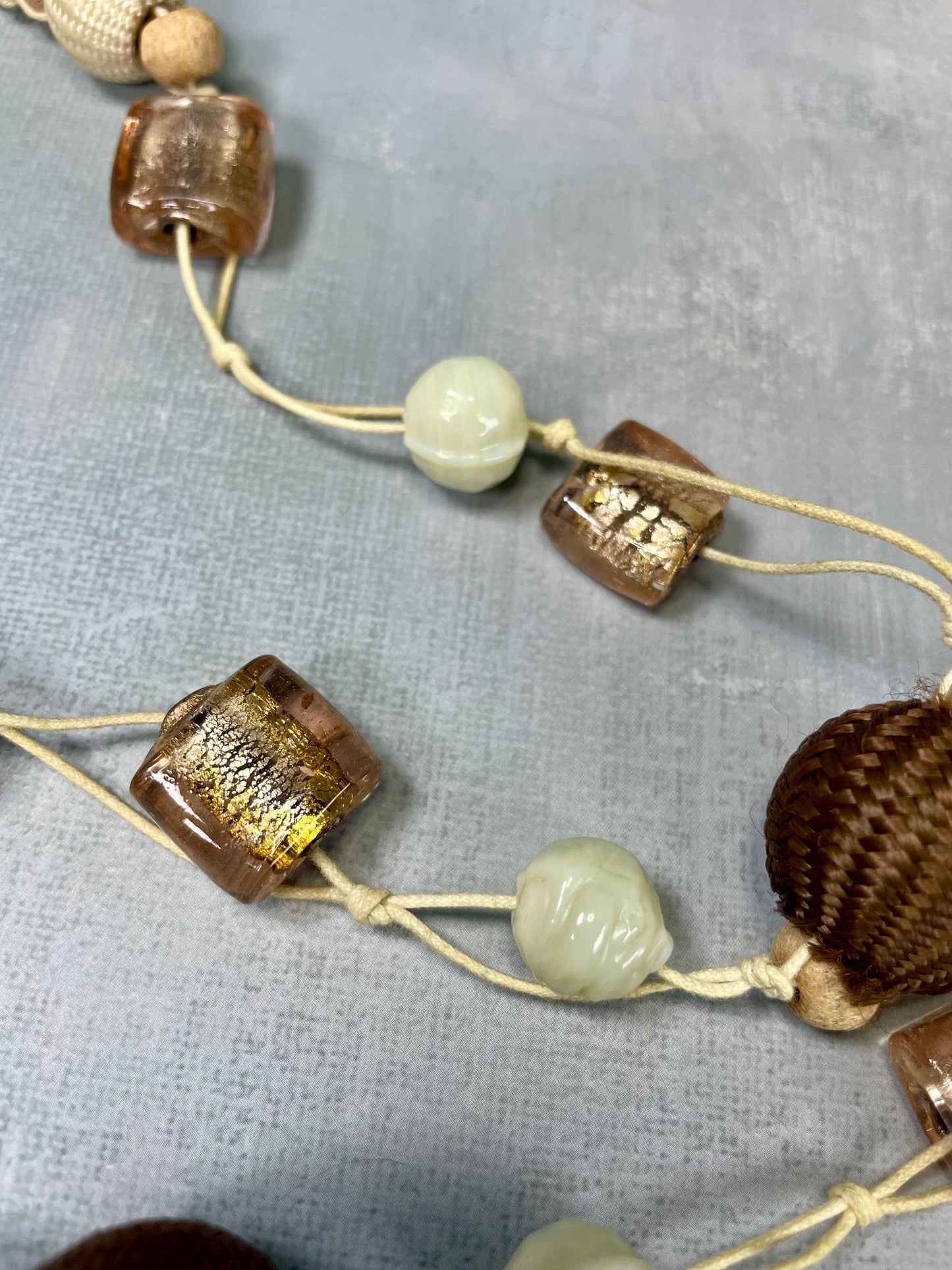 33 inch Boho Style Mixed Bead Necklace