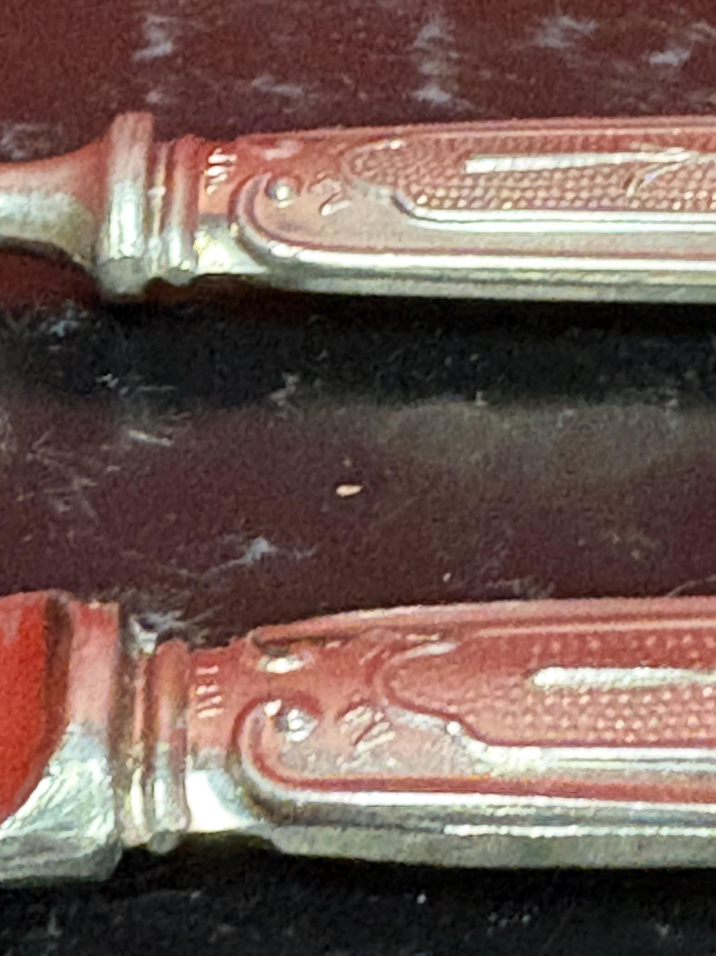 Beautiful . 800 silver handled Italian fish servers. good condition approx 10 inches