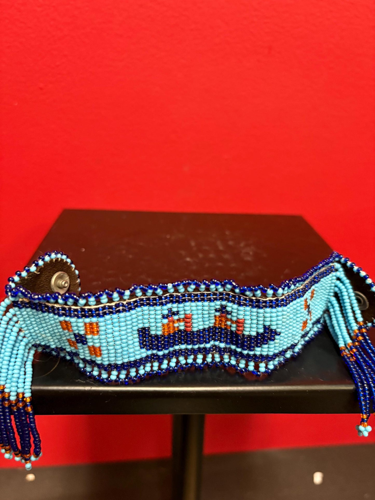 Lovely indigenous first nations beaded 7 inch bracelet  great condition and detail ready to wear- perfect gift