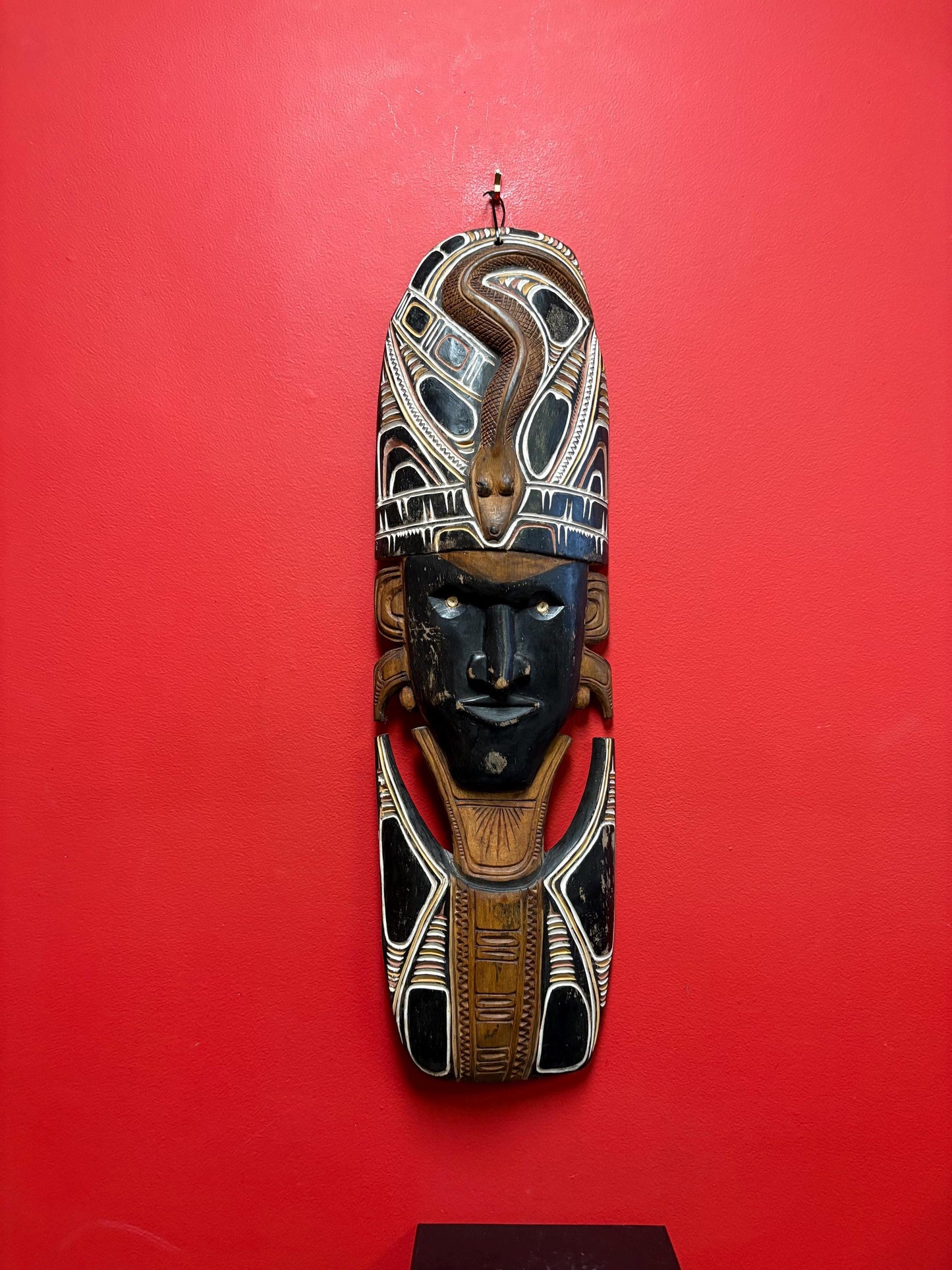 Stunning older African mask 27 x 8 inches great imagery- nice quality and detail wow