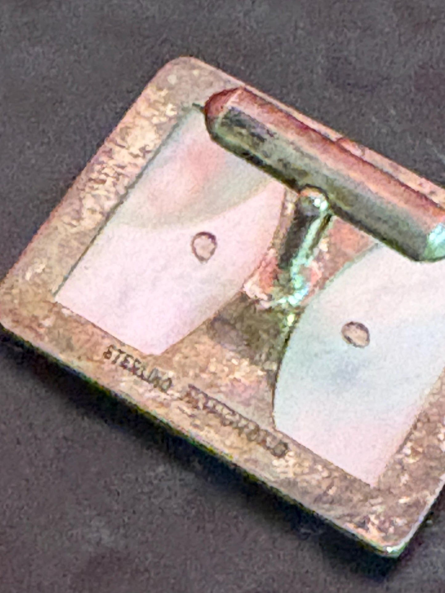 Beautiful antique Chinese sterling and mother-of-pearl cufflinks great condition and wonderful gift