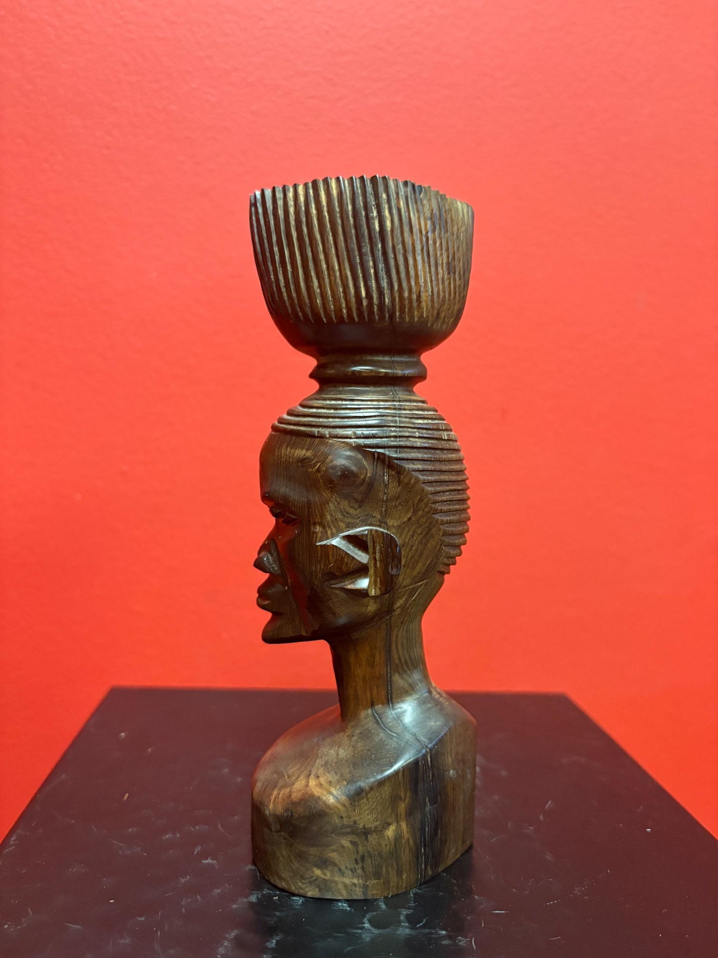 Beautiful ironwood African statue of a man heavy and nice quality 6 inches high