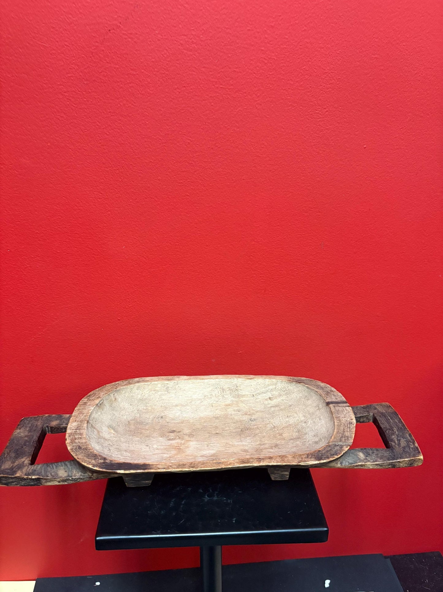 Beautiful antique African 15 x 5 1/2 wide feast bowl with amazing Patina great value