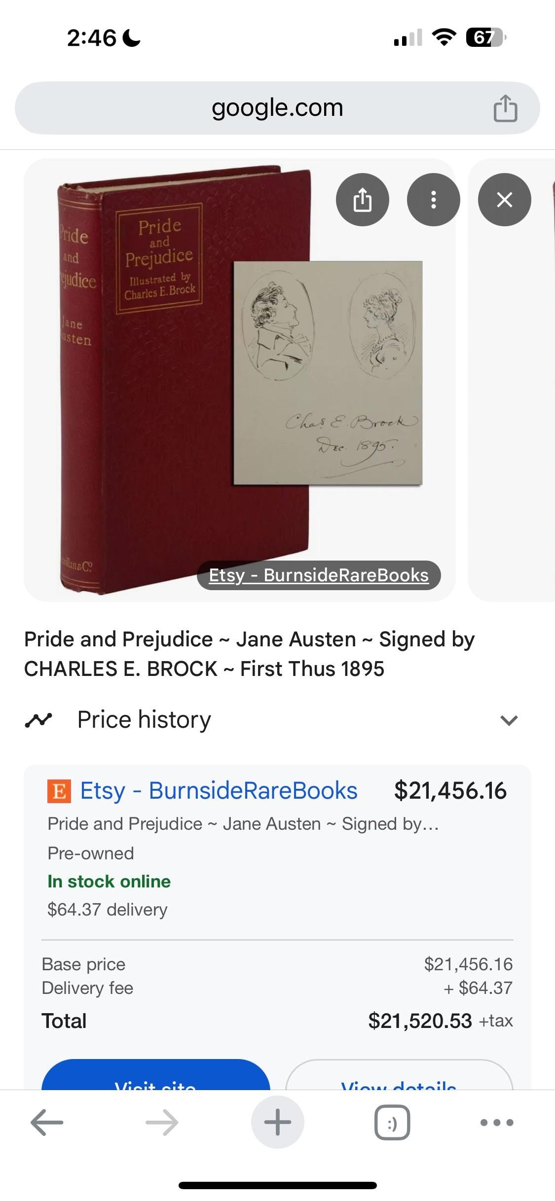 Stunning pride and prejudice by Jane Austin first edition and illustrated by Charles E Brock 1895 New York good antique condition wow
