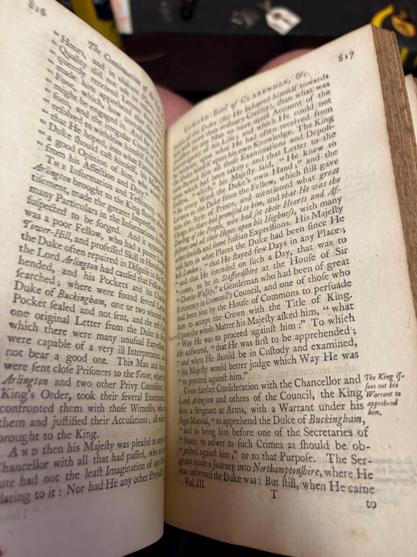 Beautiful late 17th century copy of life of CLARENDON covers detached great display