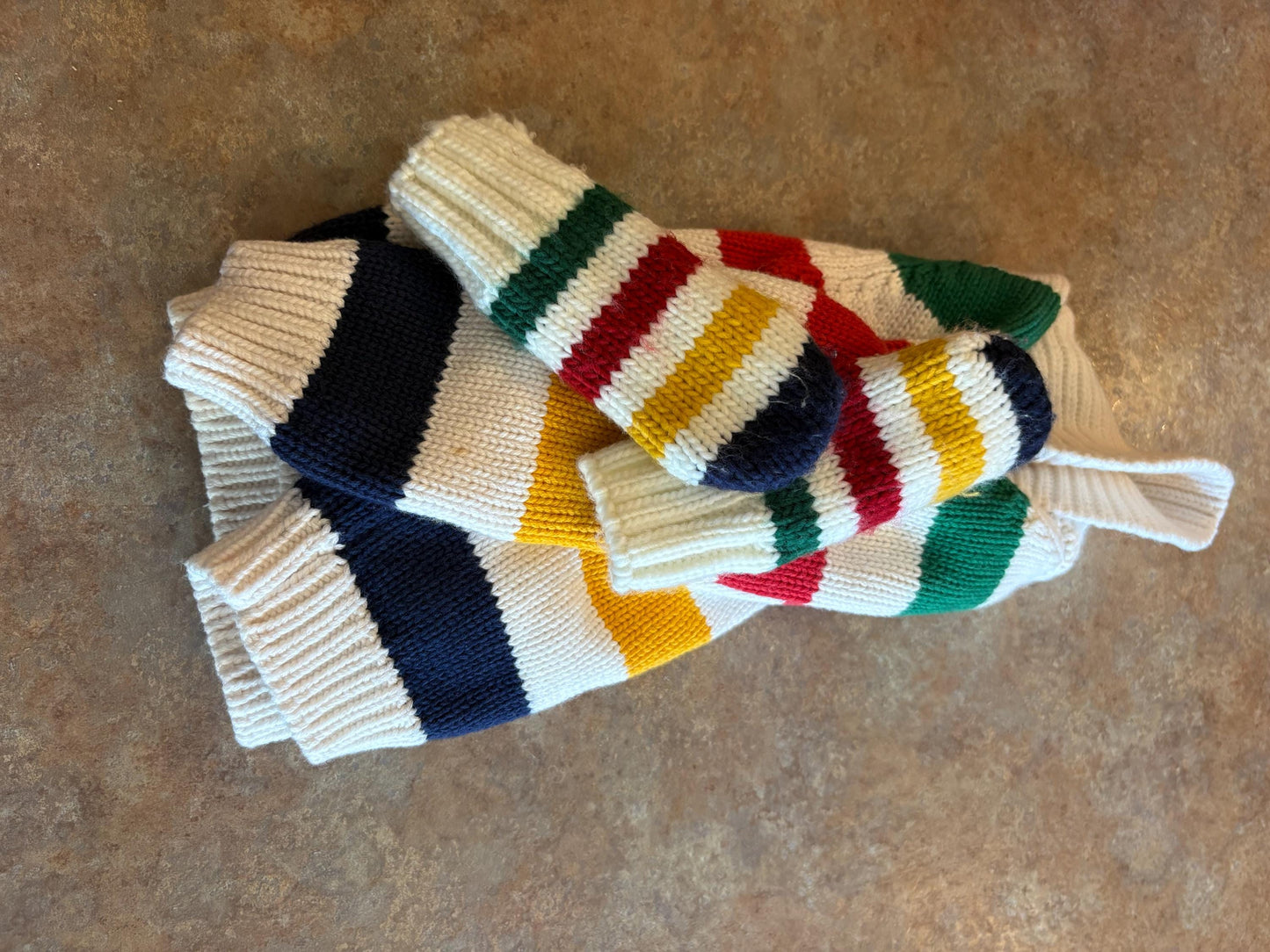 Beautiful HBC Hudson Bay Company like brand new 12 to 18 month old knitted cotton mittens and sweater jacket adorable hard to find
