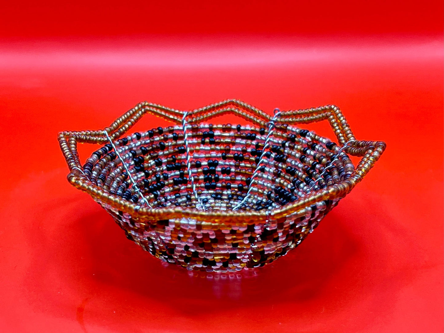 Native First Nations Beaded Basket