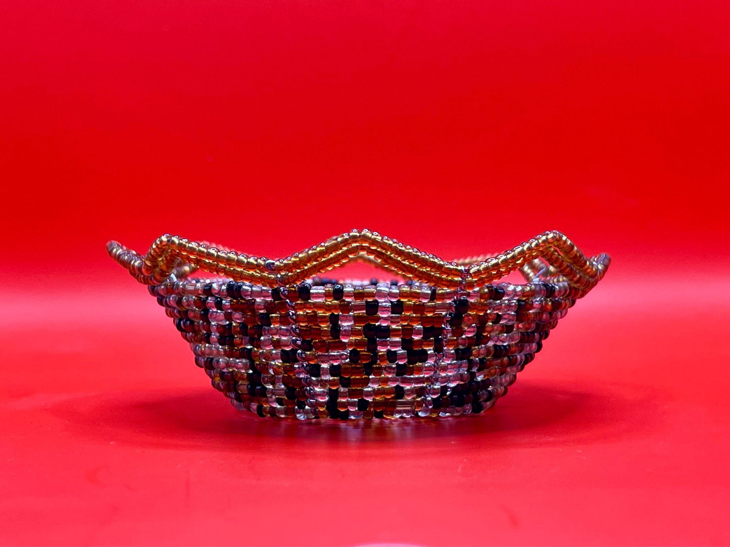 Native First Nations Beaded Basket