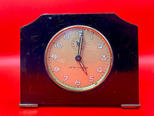 Vintage Seth Thomas Bronze Mantel Clock - As is