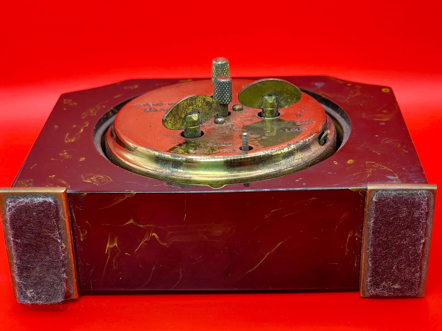 Vintage Seth Thomas Bronze Mantel Clock - As is