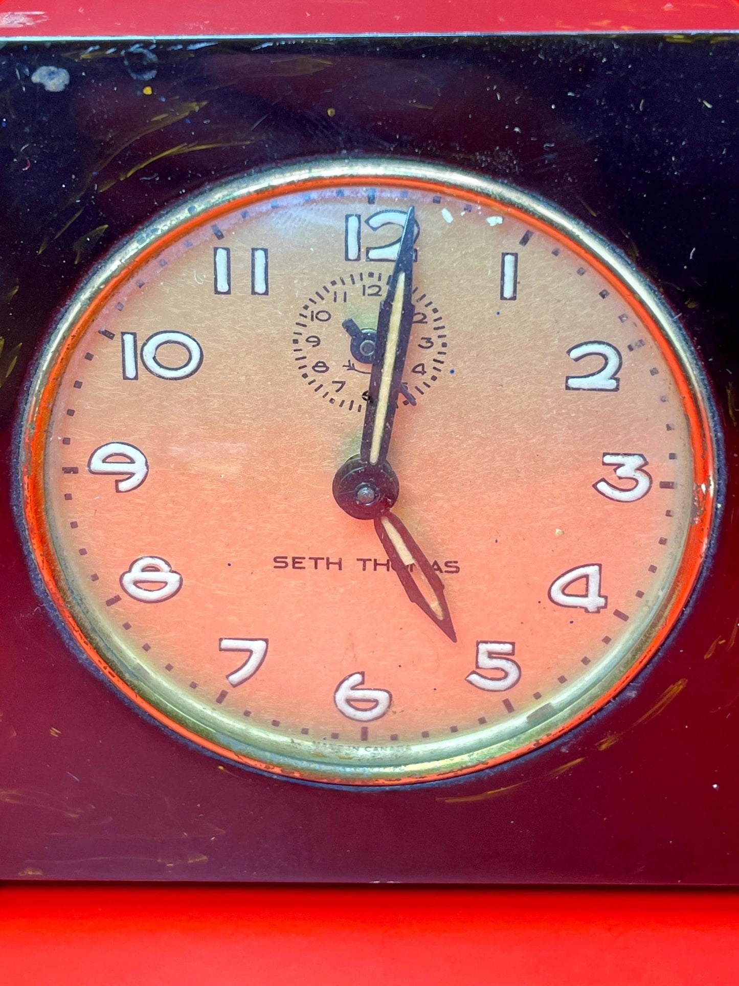 Vintage Seth Thomas Bronze Mantel Clock - As is