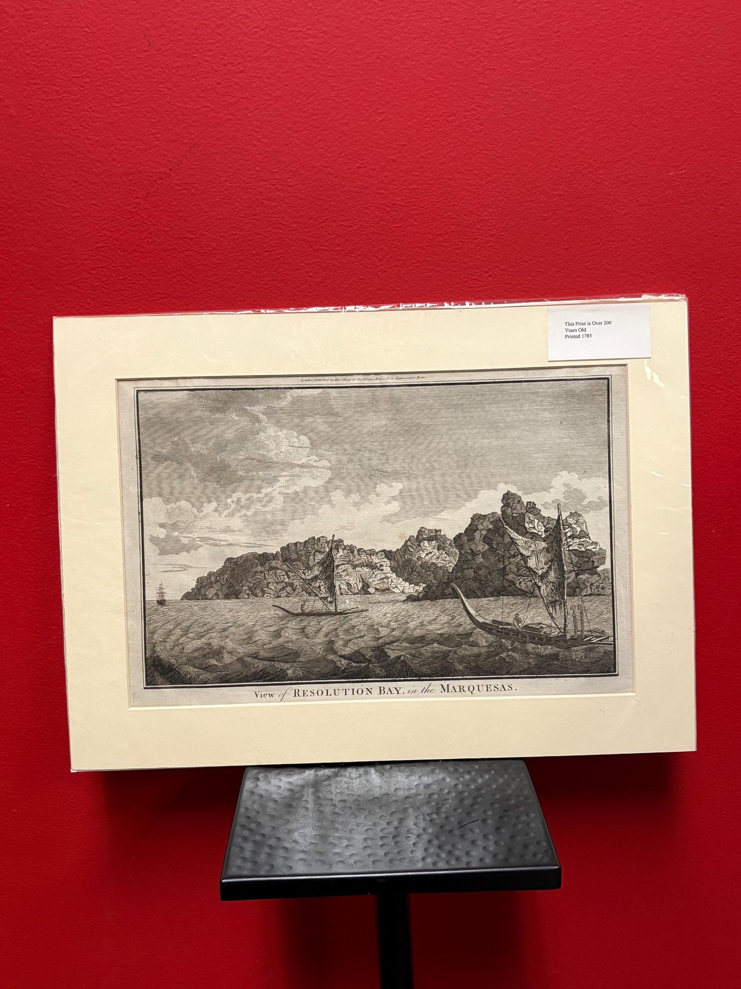 Very rare 17 x 12“ captain Cook journal print authentic and matted ready for frame great gift