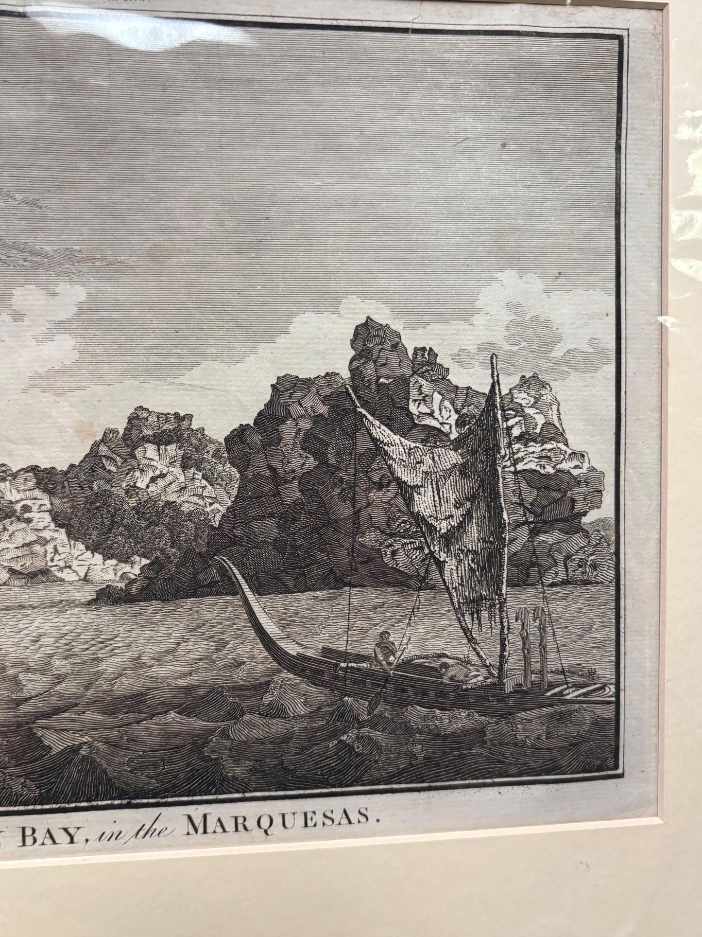 Very rare 17 x 12“ captain Cook journal print authentic and matted ready for frame great gift