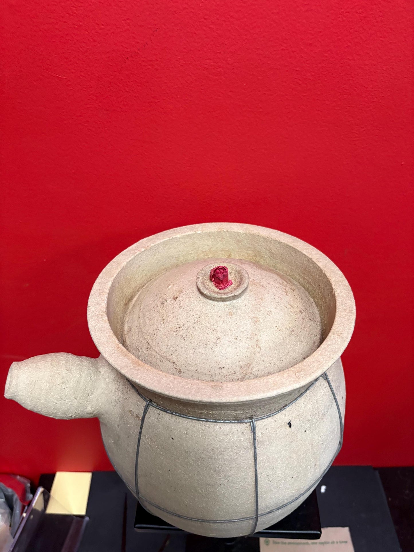 Massive 11 x 10 high 19 century Japanese stoneware pot with lid amazing condition perfect decoration or gift