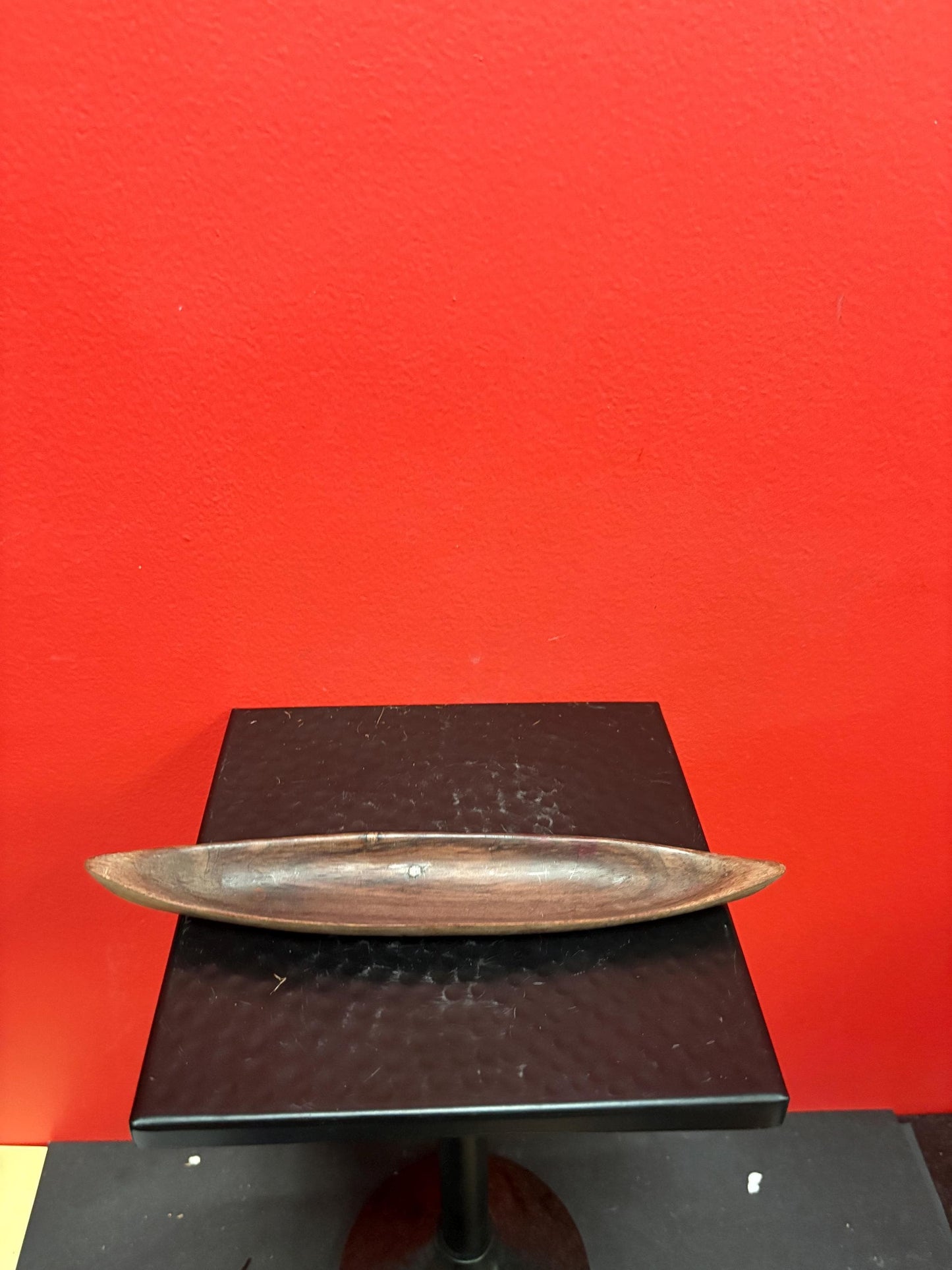 Lovely 9 inch  indigenous wooden model  canoe  simple and elegant