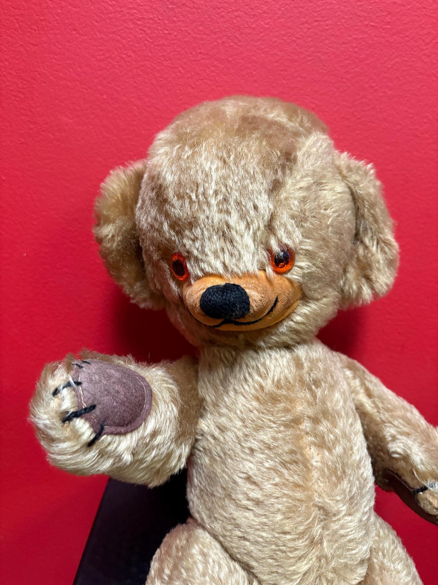 Beautiful antique Merry thought English teddy bear in great condition approximately 18 inches long wow great value and great gift
