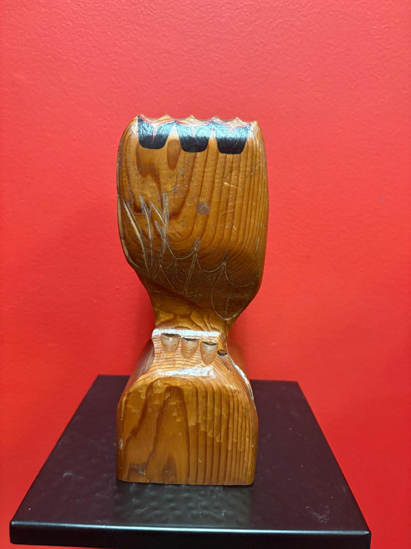 Indigenous first nation Pacific West Coast vintage chalice  8 inches tall and super Unusual  unsigned