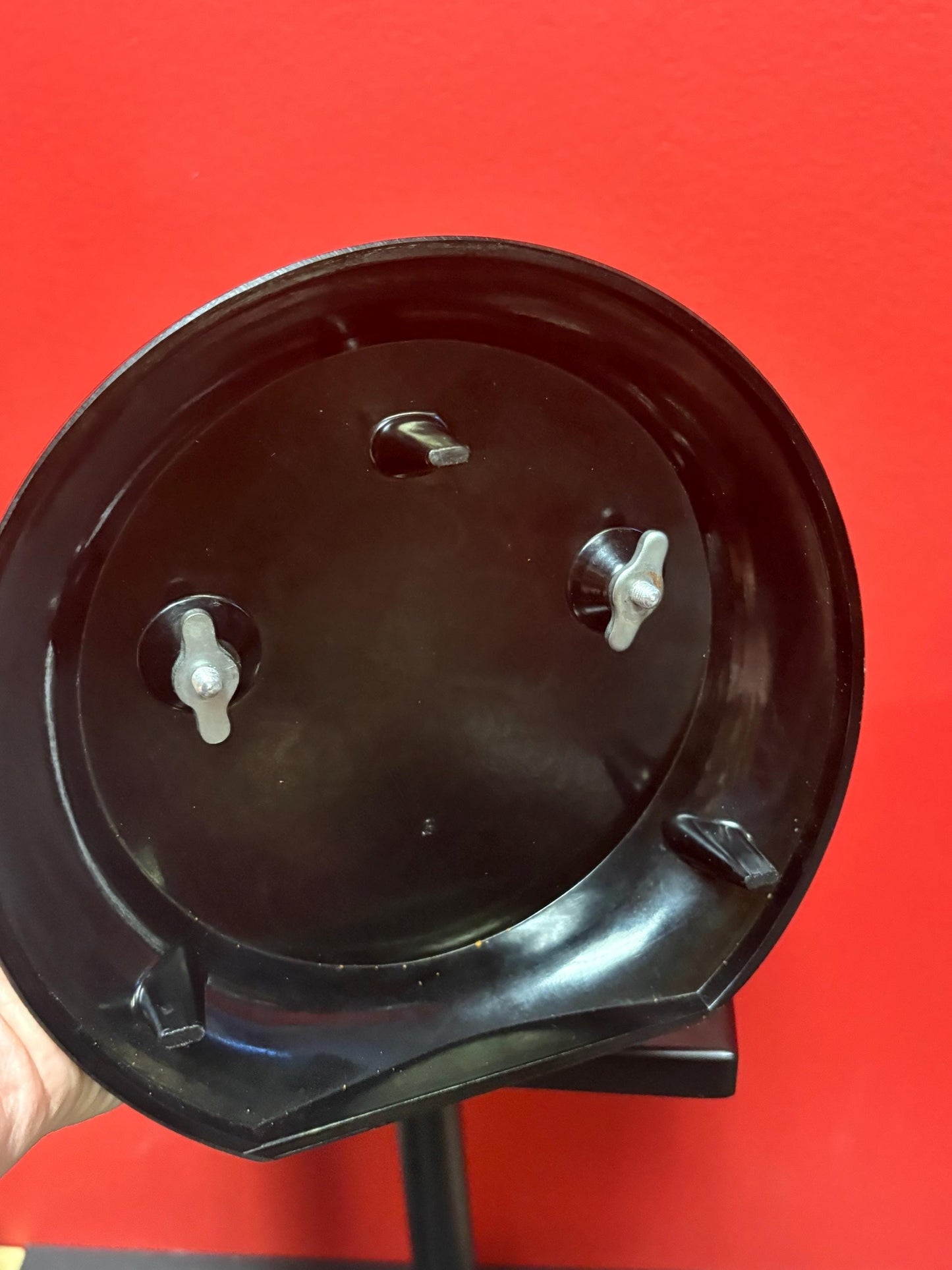 Stunning vintage art deco working crystal and bakelite based clock amazing condition - perfect gift - wow - approx 8 inches tall