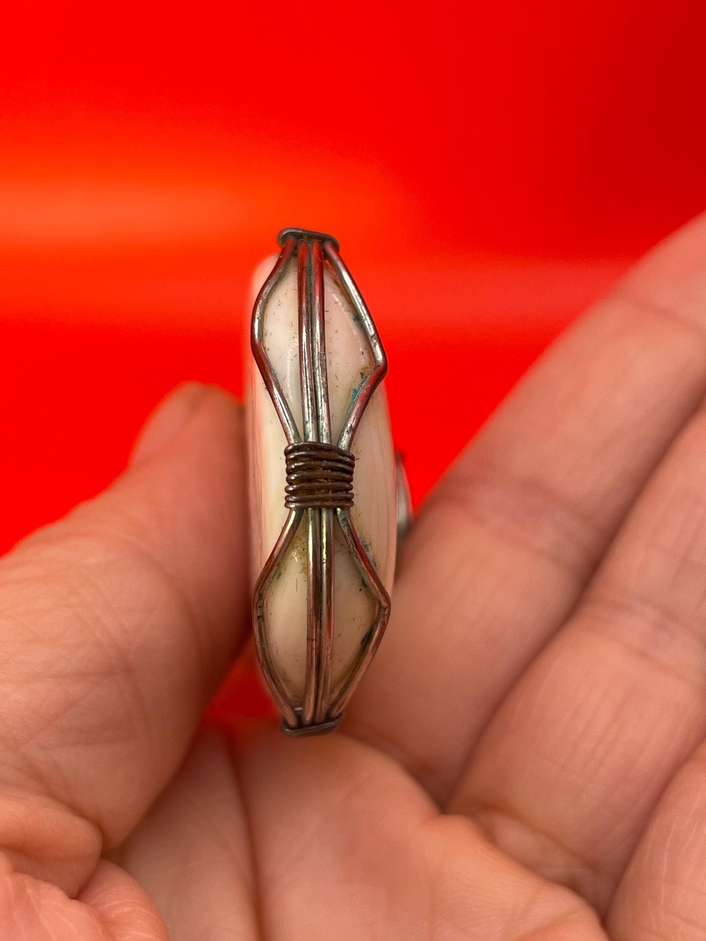 Wire Wrapped Glass Pendant