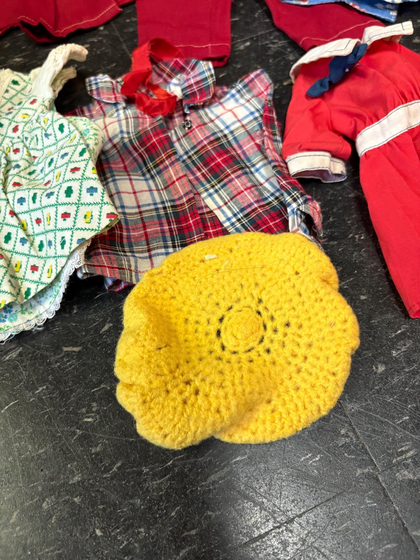 Collection of antique doll clothes all for one low price from large collection wow deal good condition see photos