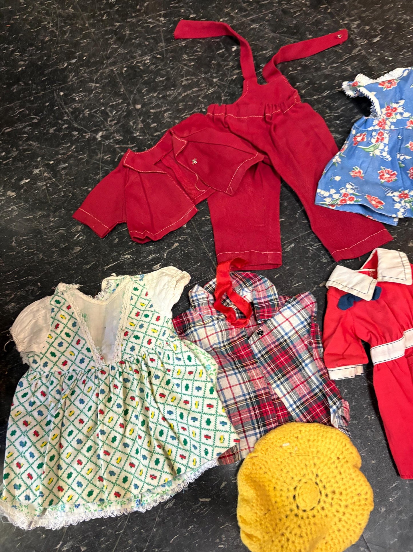 Collection of antique doll clothes all for one low price from large collection wow deal good condition see photos